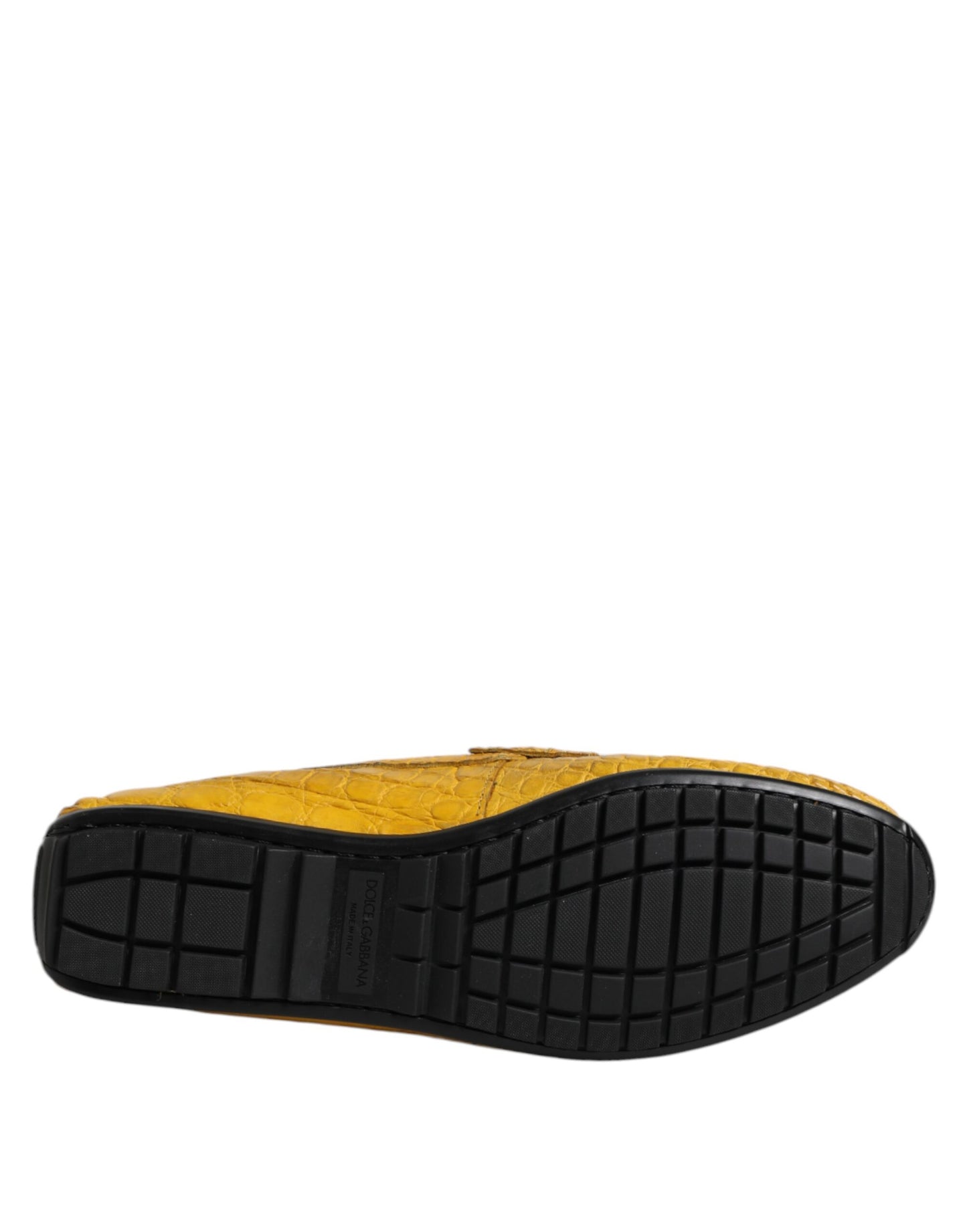 Mocasines de piel exótica amarilla sin cordones