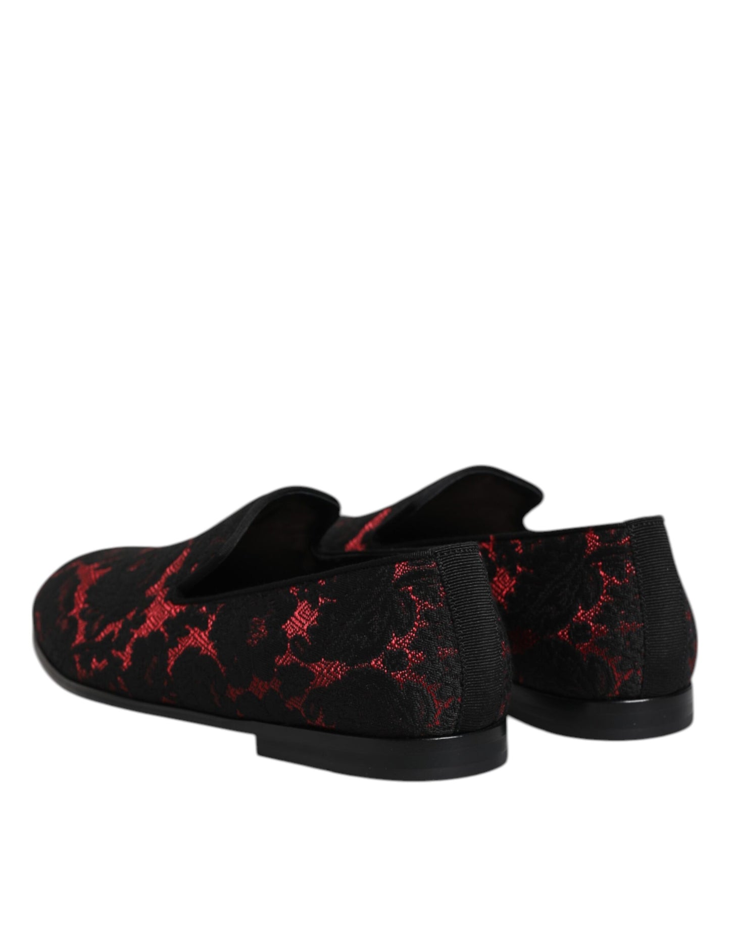 Mocasines de hombre con diseño jacquard rojo y negro