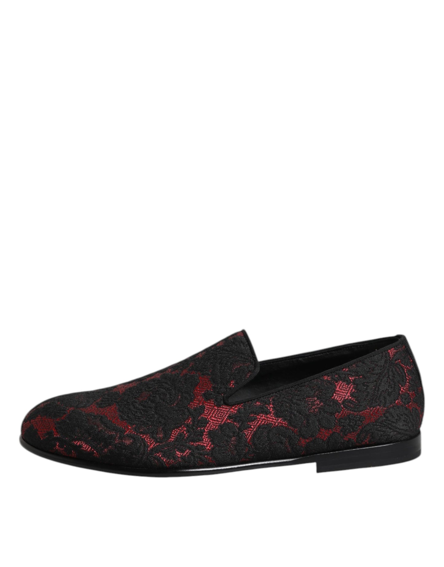 Mocasines de hombre con diseño jacquard rojo y negro