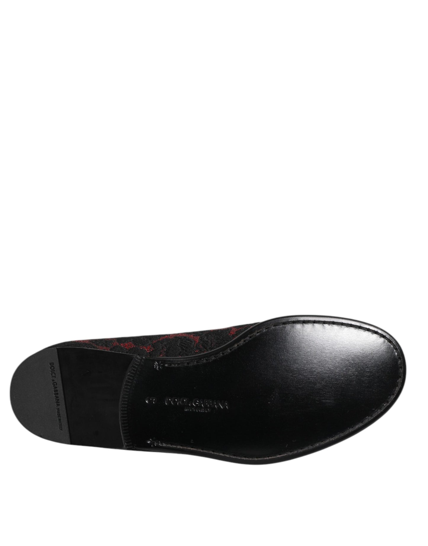 Mocasines de hombre con diseño jacquard rojo y negro