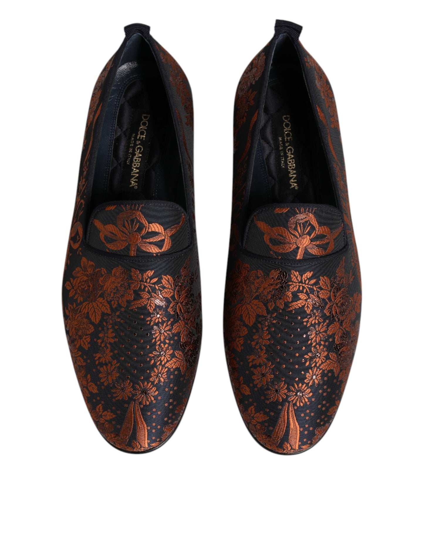 Mocasines negros de poliéster jacquard sin cordones