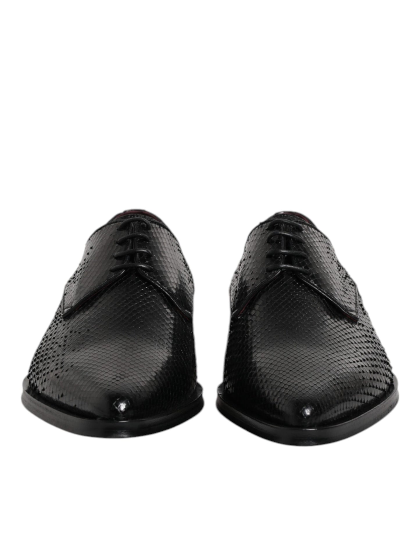 Zapatos Derby de vestir con cordones de cuero negro para hombre