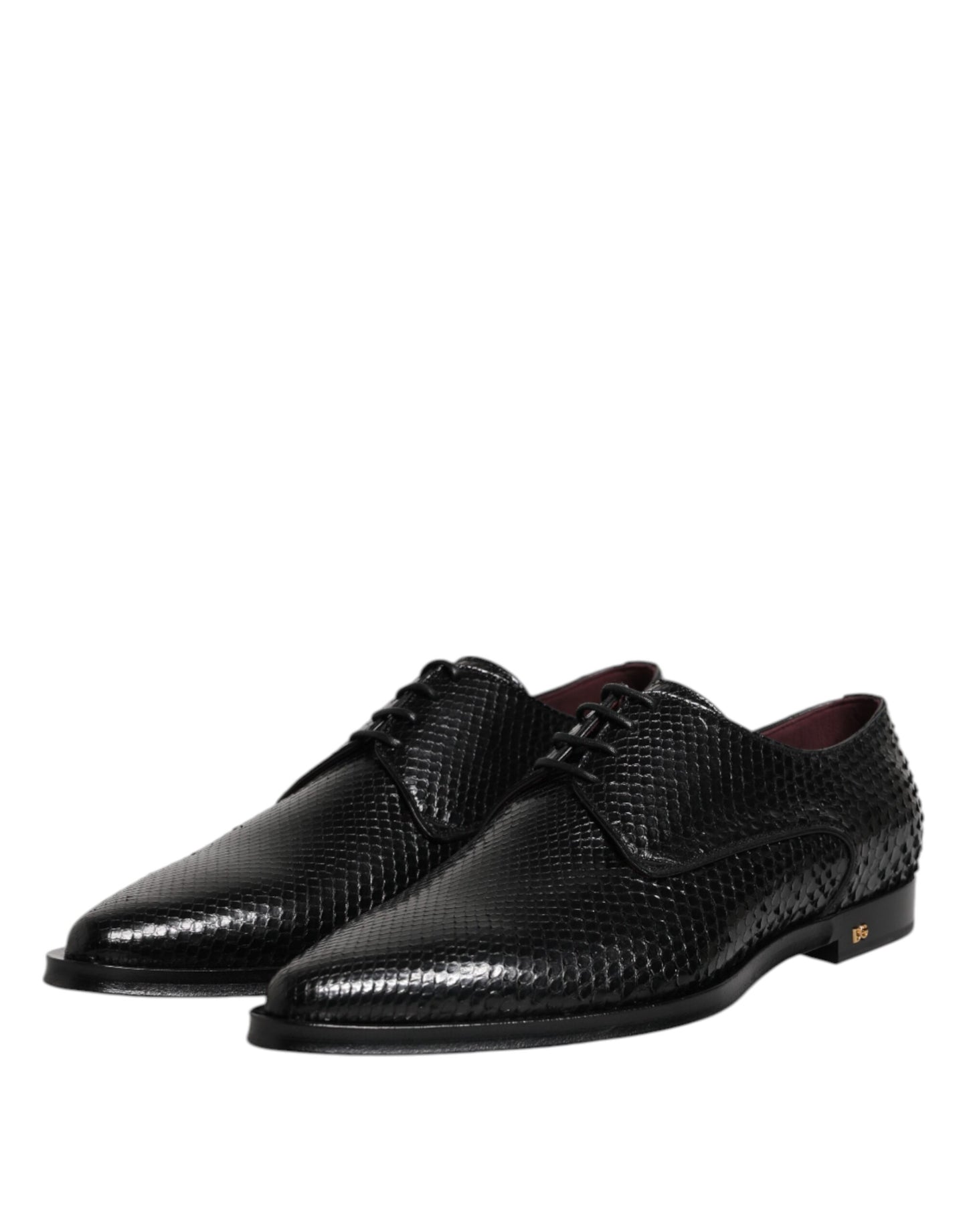 Zapatos Derby de vestir con cordones de cuero negro para hombre