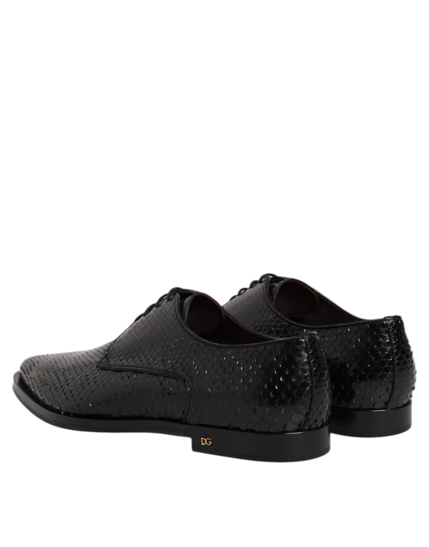 Zapatos Derby de vestir con cordones de cuero negro para hombre