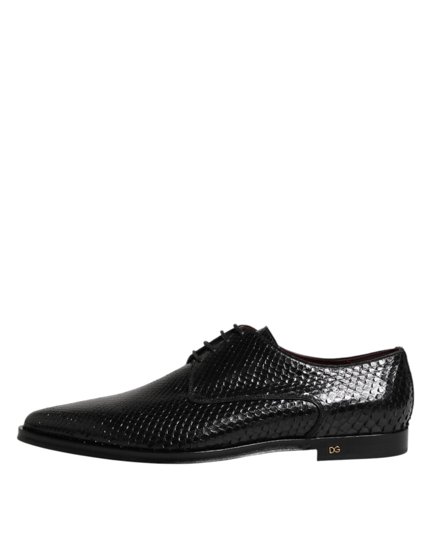 Zapatos Derby de vestir con cordones de cuero negro para hombre