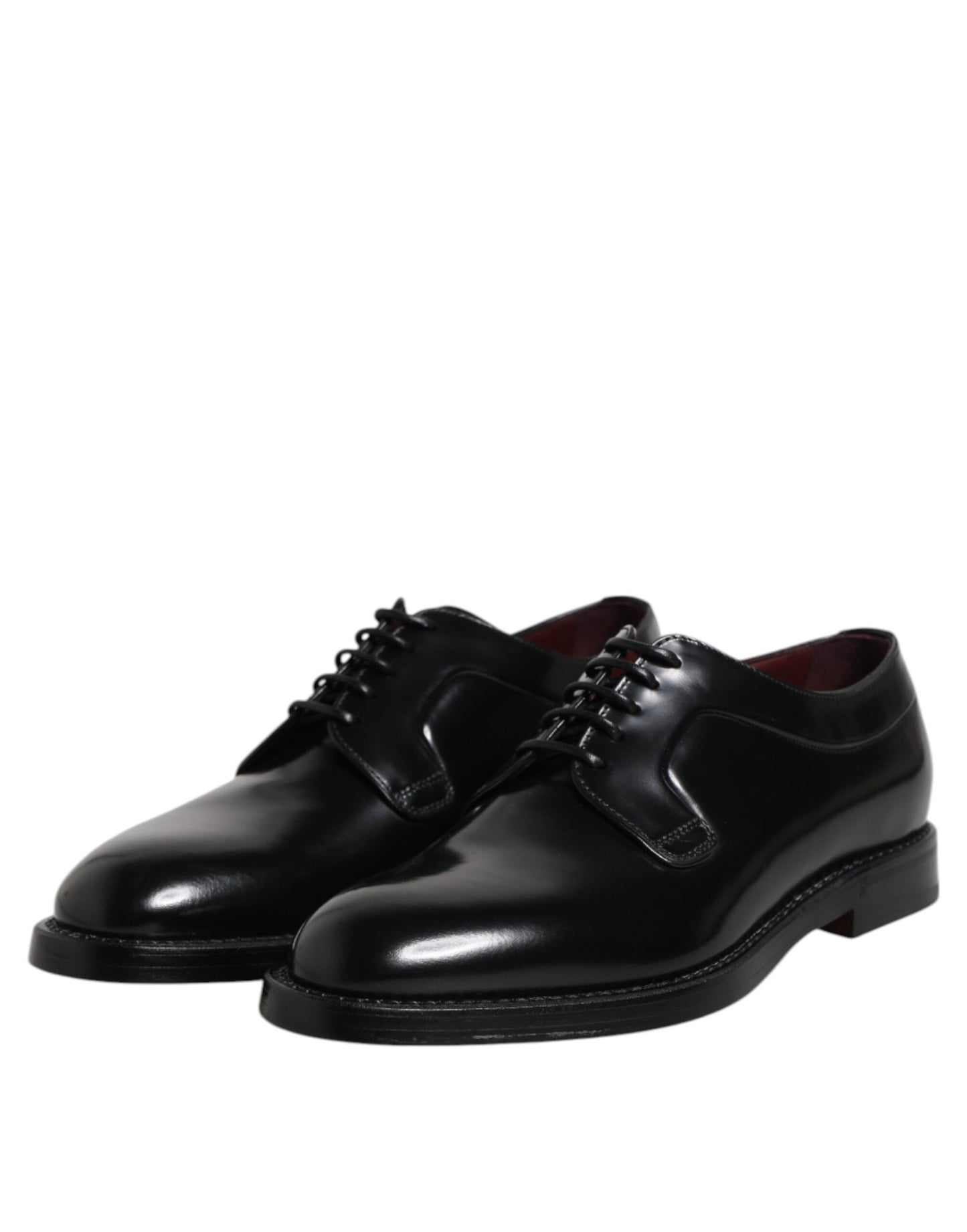 Zapatos Derby de vestir con cordones de piel de becerro negra