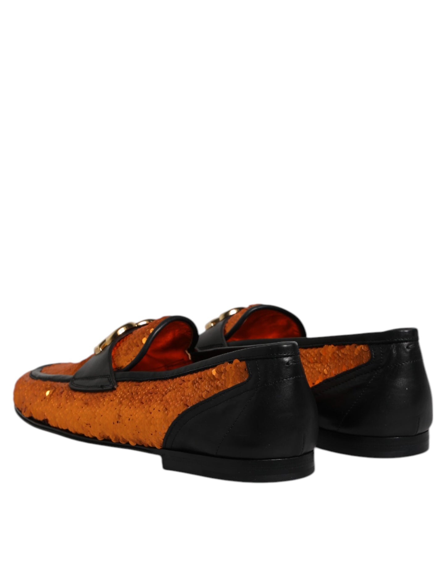 Mocasines para hombre con lentejuelas naranjas