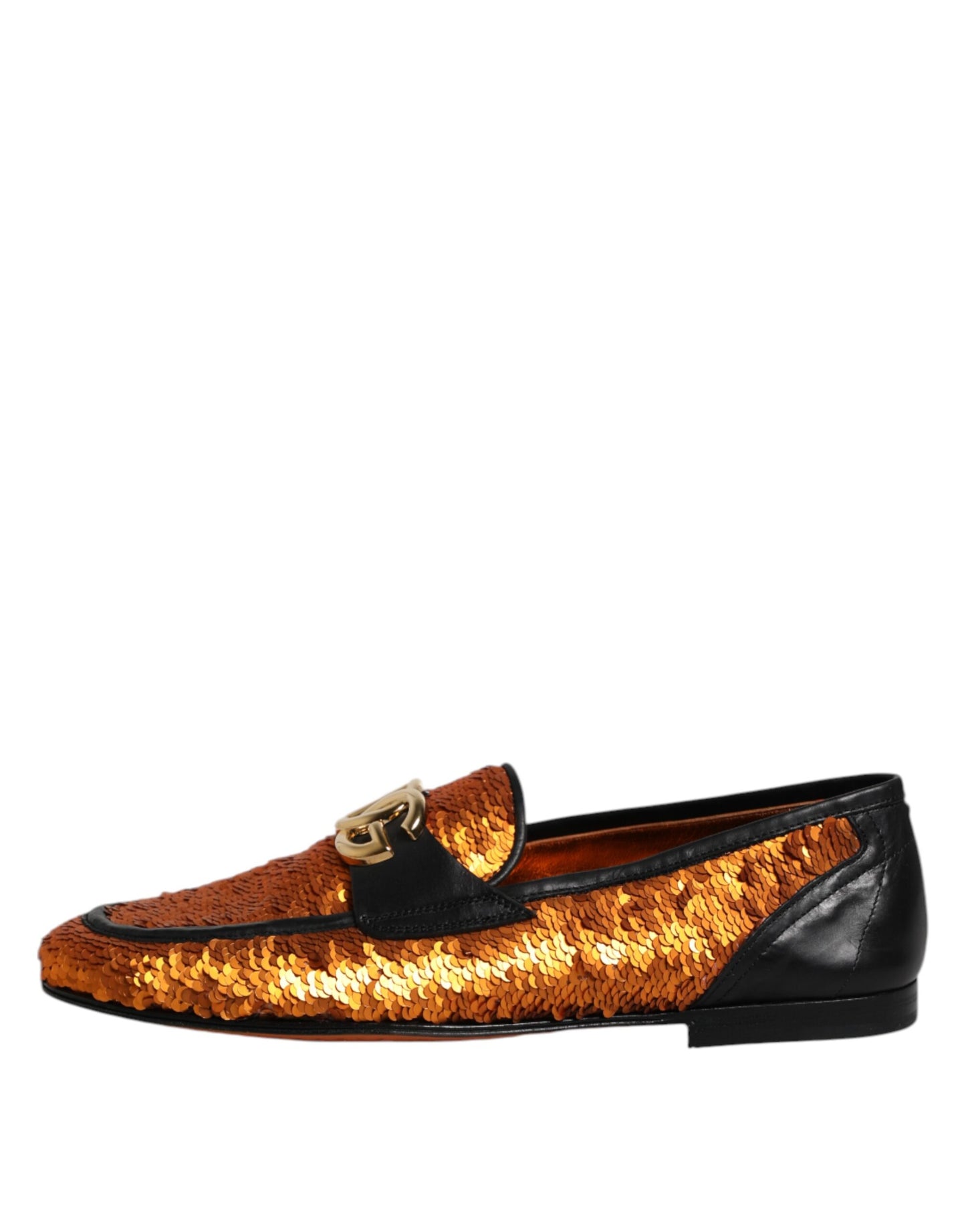 Mocasines para hombre con lentejuelas naranjas