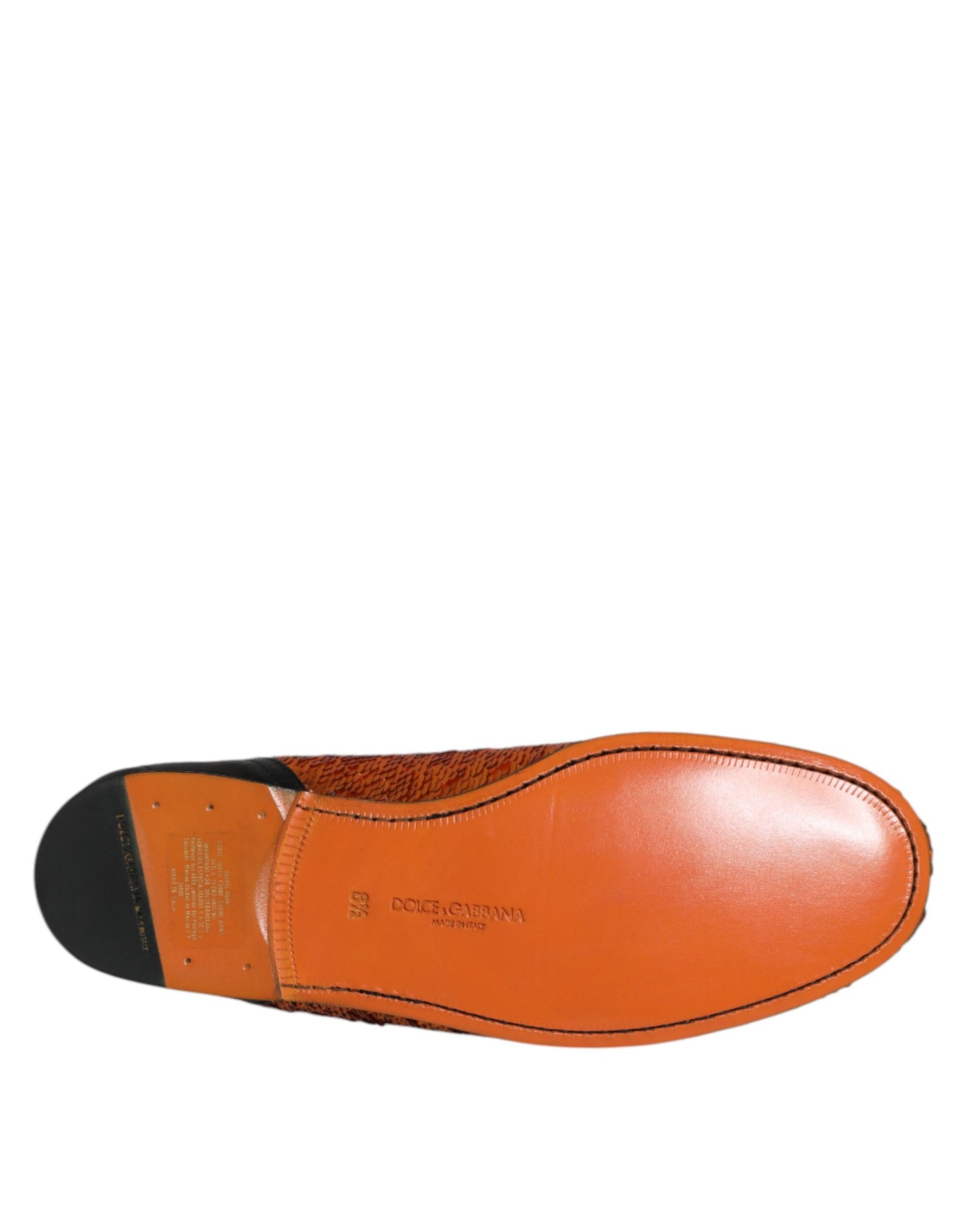 Mocasines para hombre con lentejuelas naranjas