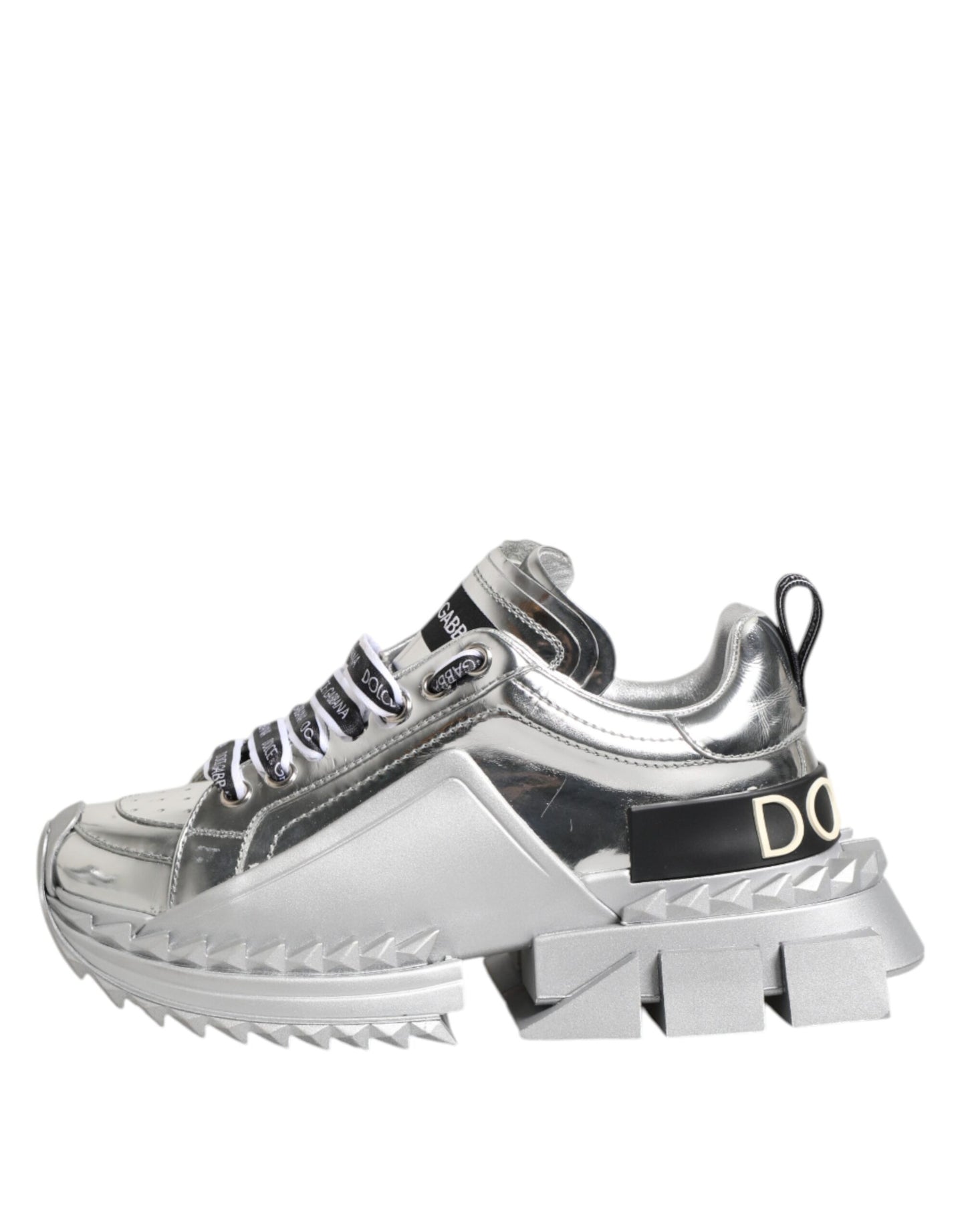 Zapatillas Super Queen de piel plateada