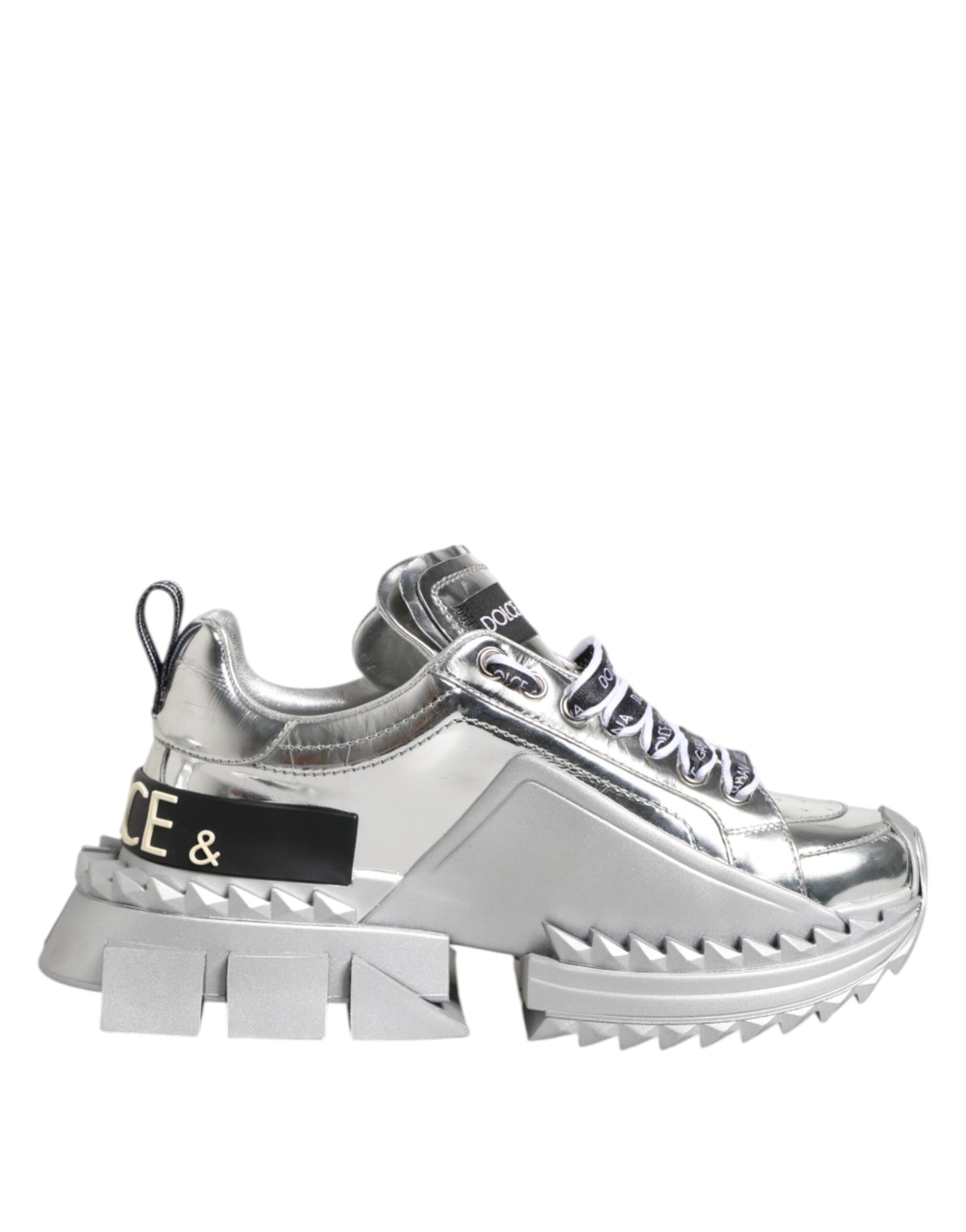 Zapatillas Super Queen de piel plateada