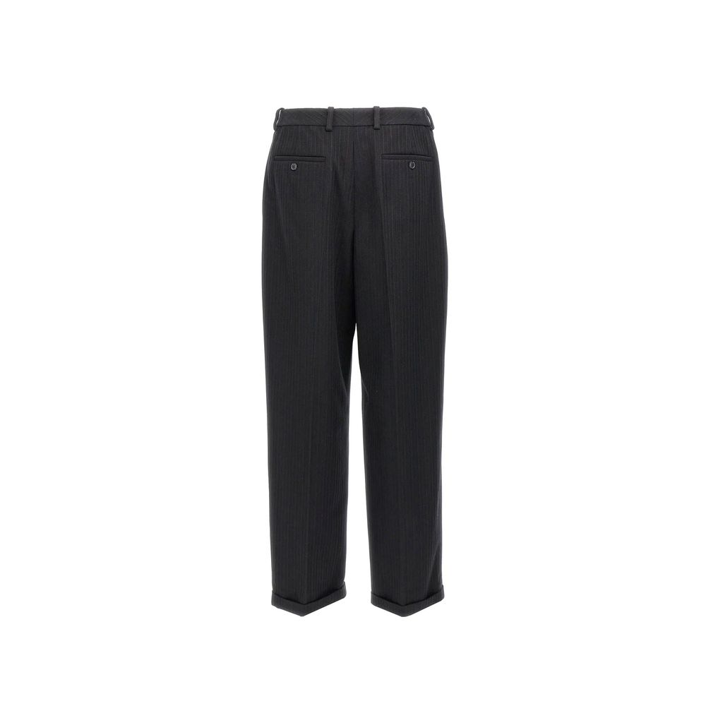 Pantalones de rayas de franela de cachemira y lana de los años 90
