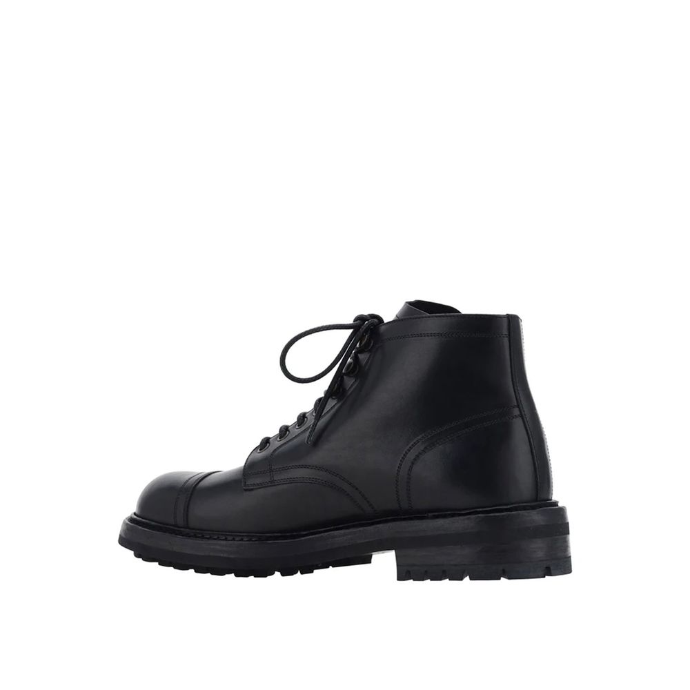 Botas de cuero con cordones
