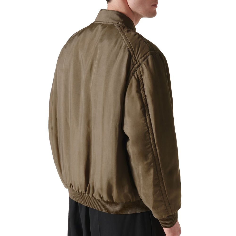 Chaqueta bomber de sarga de peluche