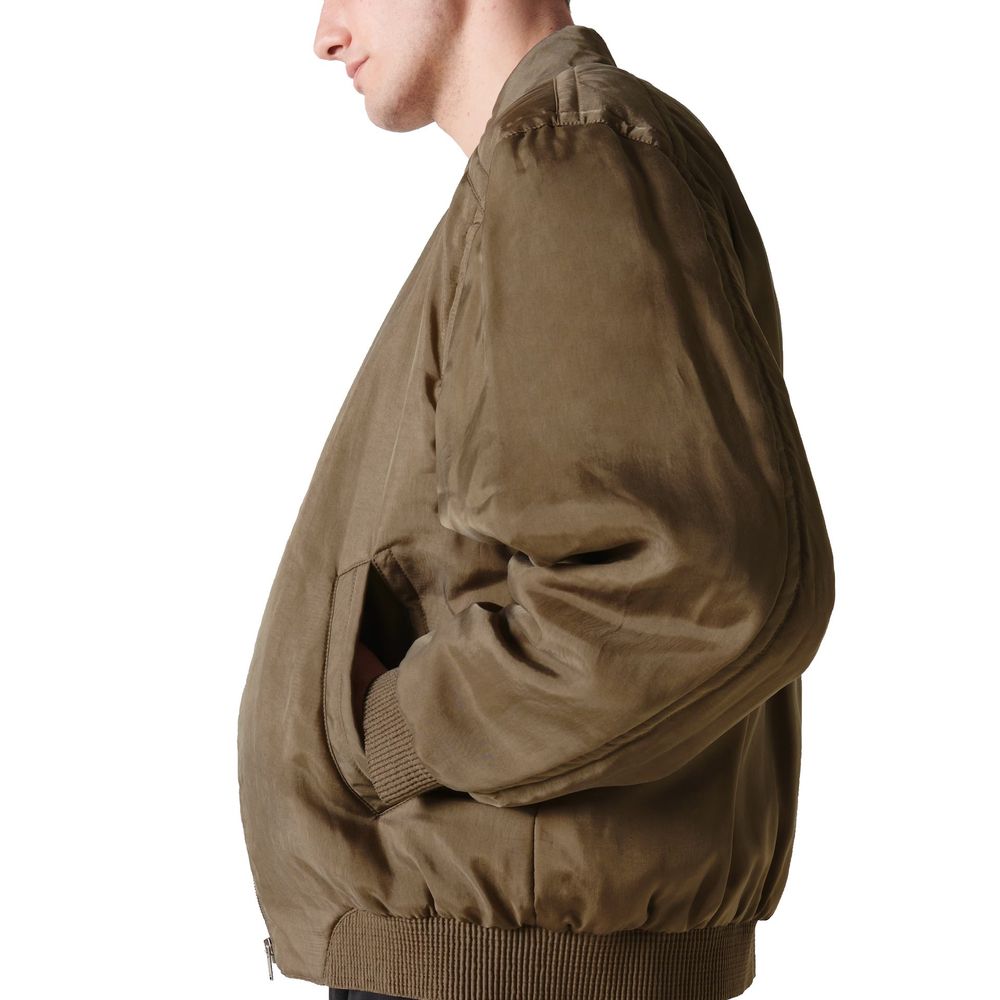 Chaqueta bomber de sarga de peluche