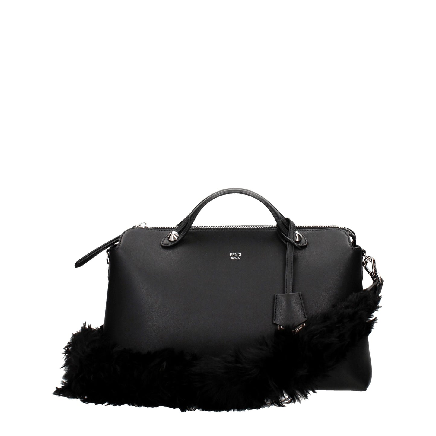 Bolsos de hombro de cuero negro