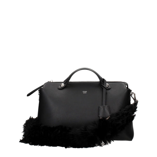 Bolsos de hombro de cuero negro