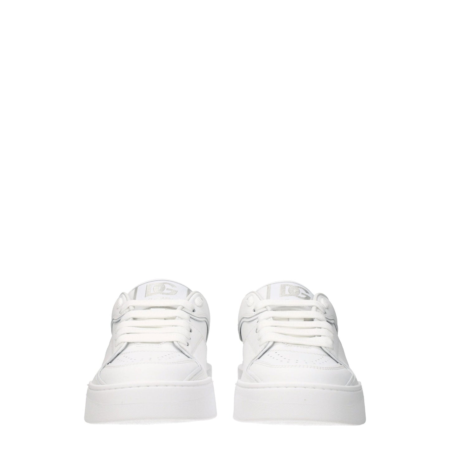 Zapatillas bajas de cuero blanco