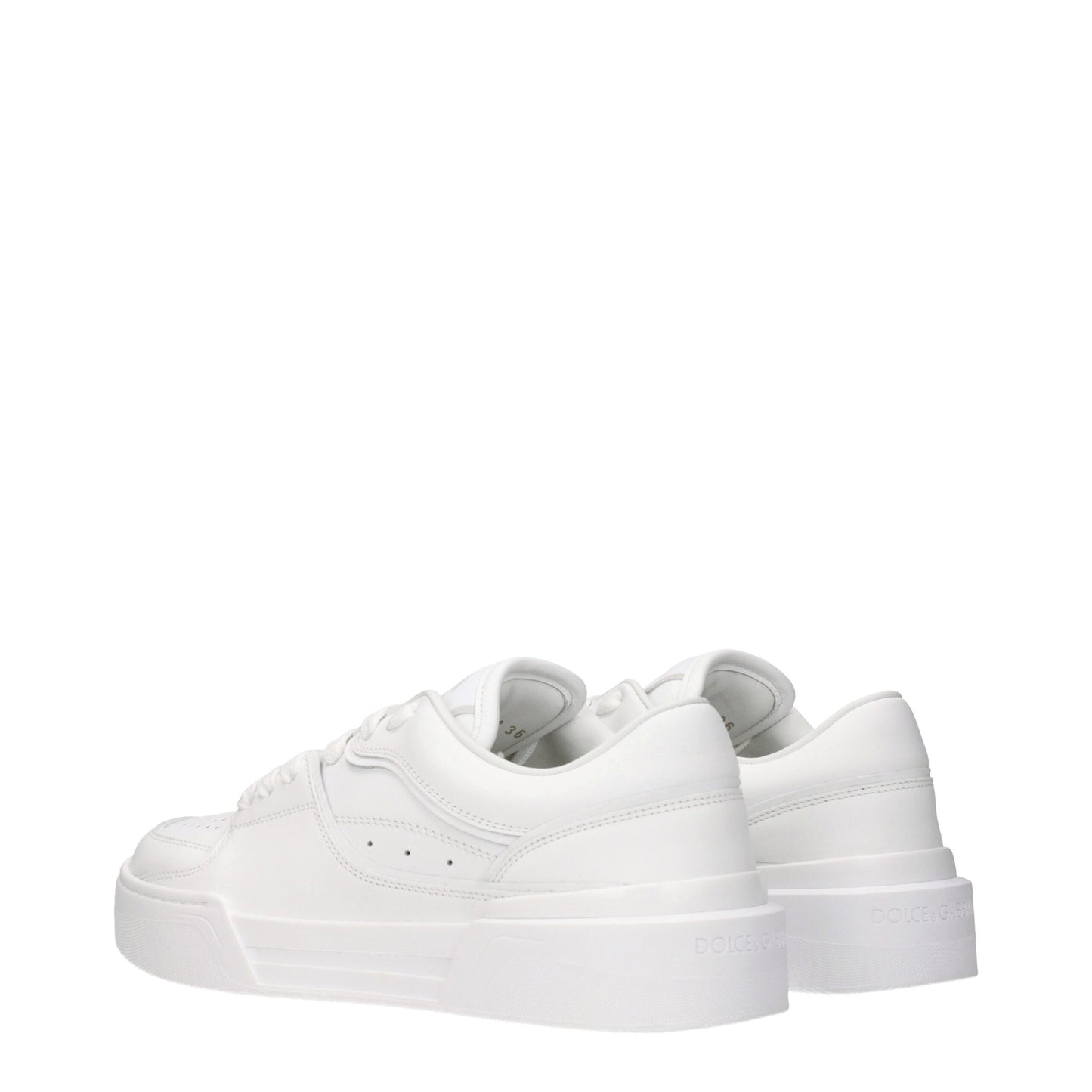 Zapatillas bajas de cuero blanco