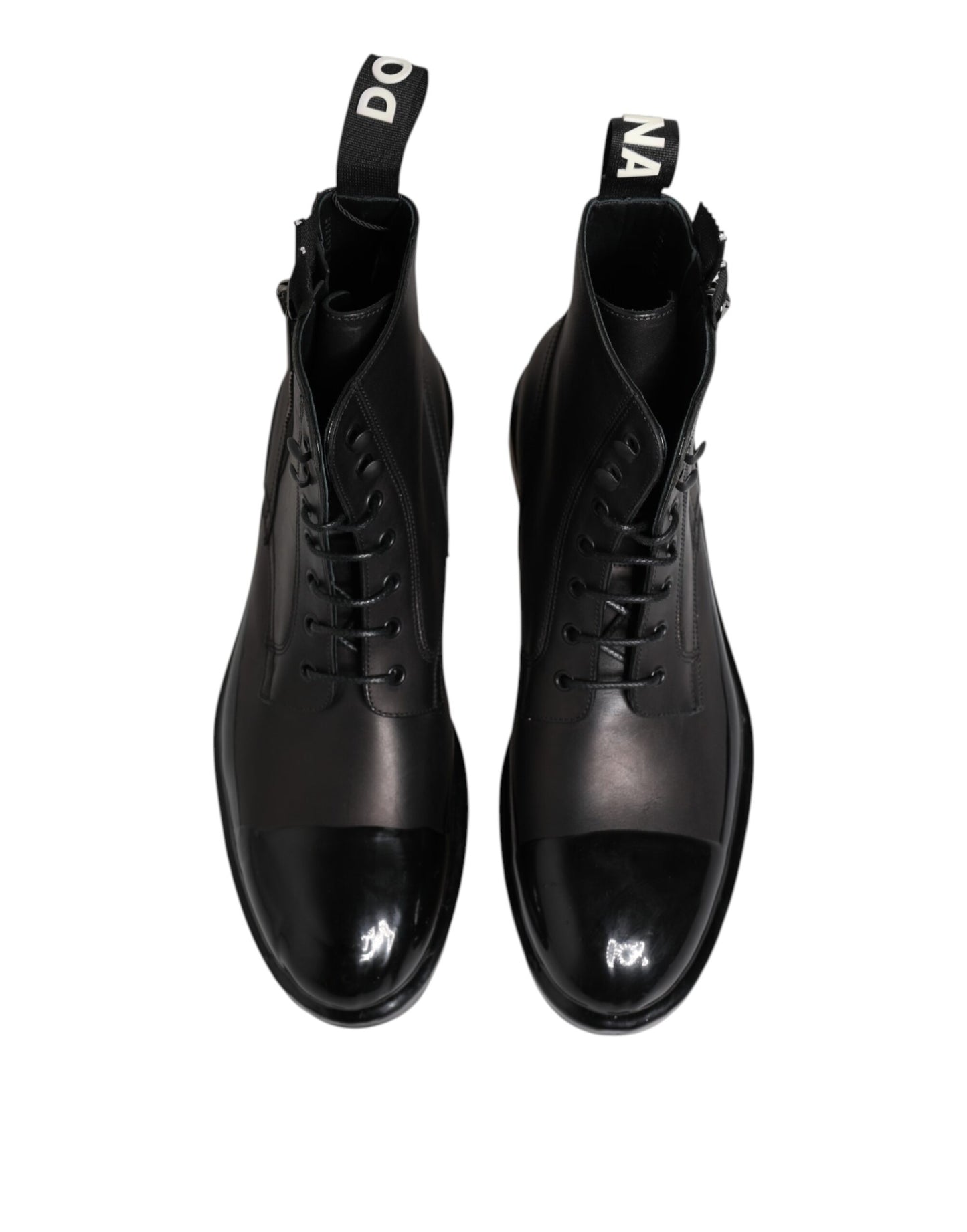 Botas de media pantorrilla con cordones para hombre, color marrón y negro