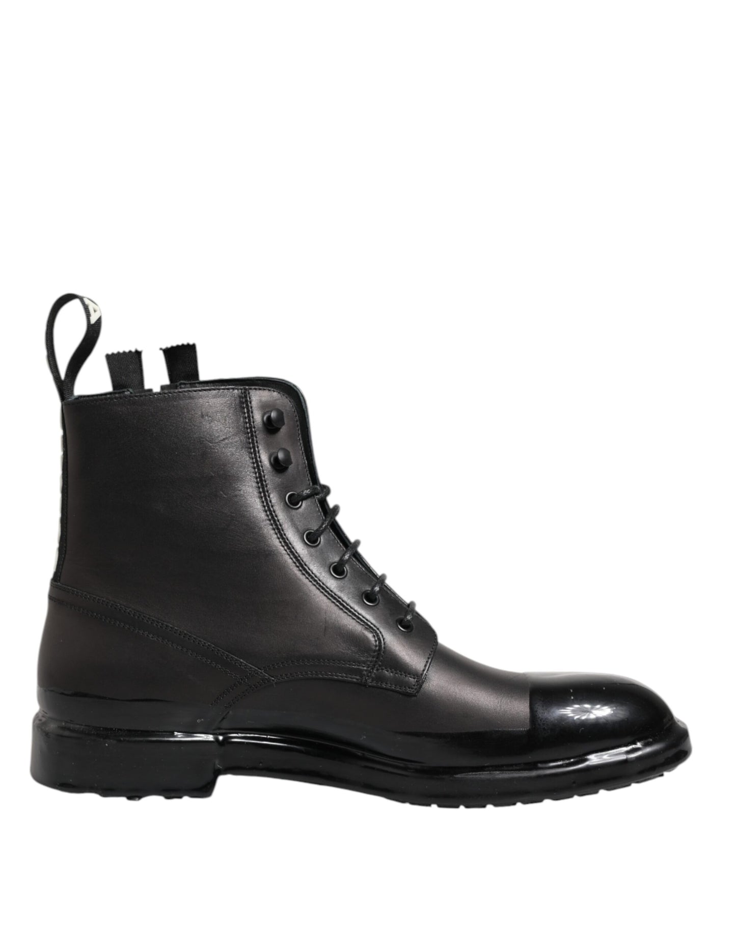 Botas de media pantorrilla con cordones para hombre, color marrón y negro