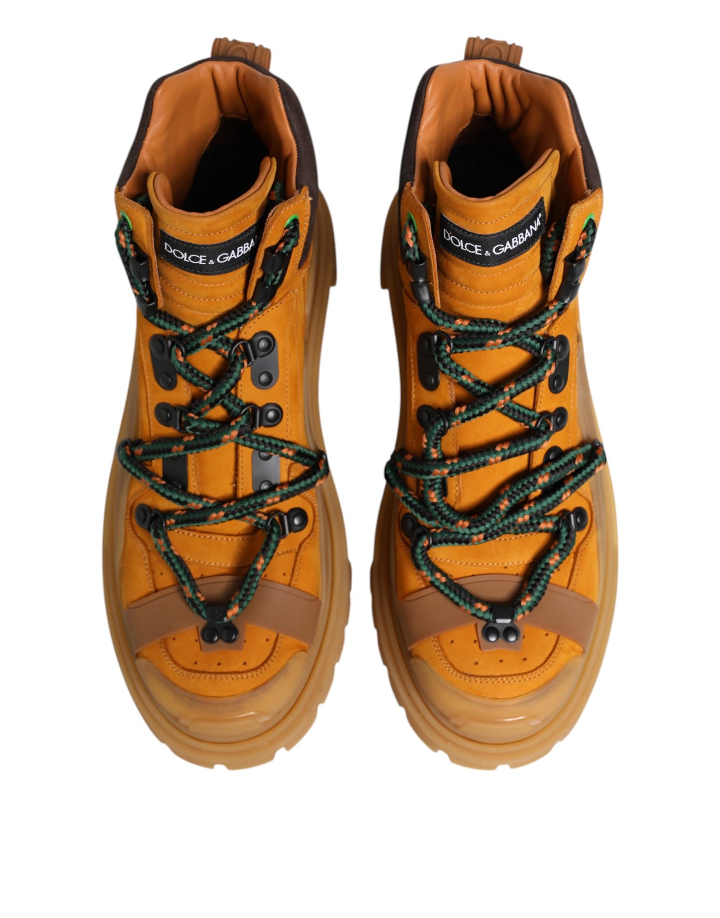 Botines de trekking con cordones naranjas