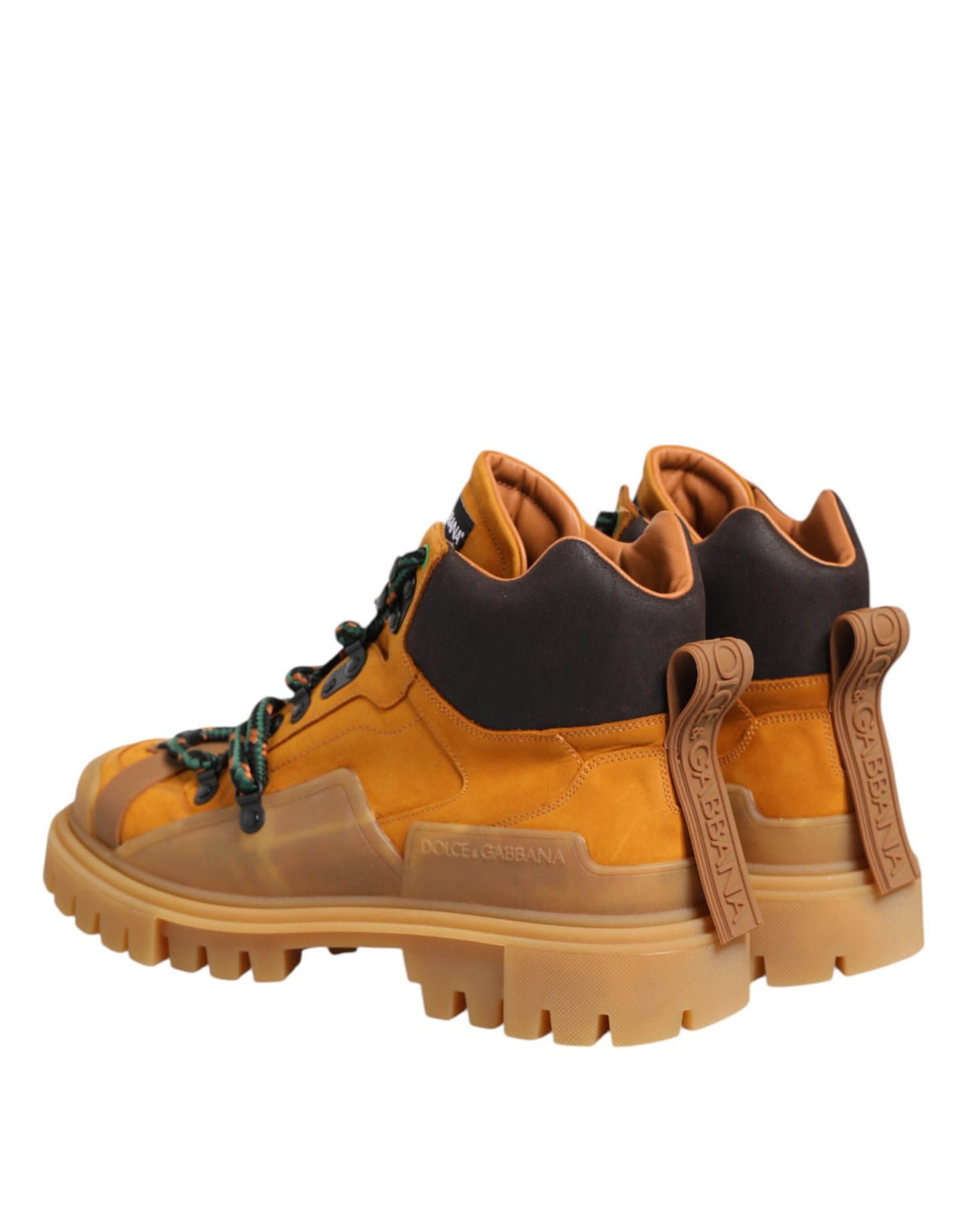 Botines de trekking con cordones naranjas