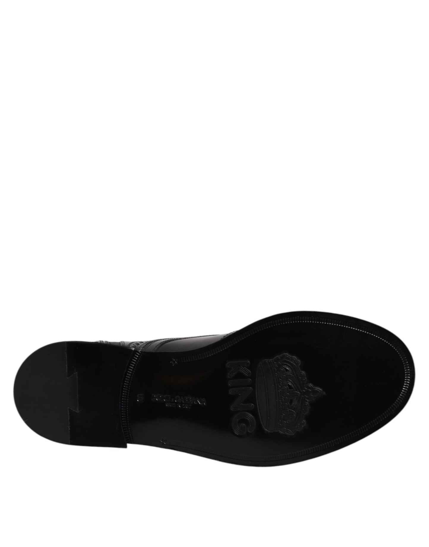 Botas de media pantorrilla con cordones de cuero negro