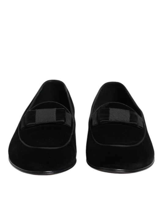 Mocassins en velours noir pour hommes