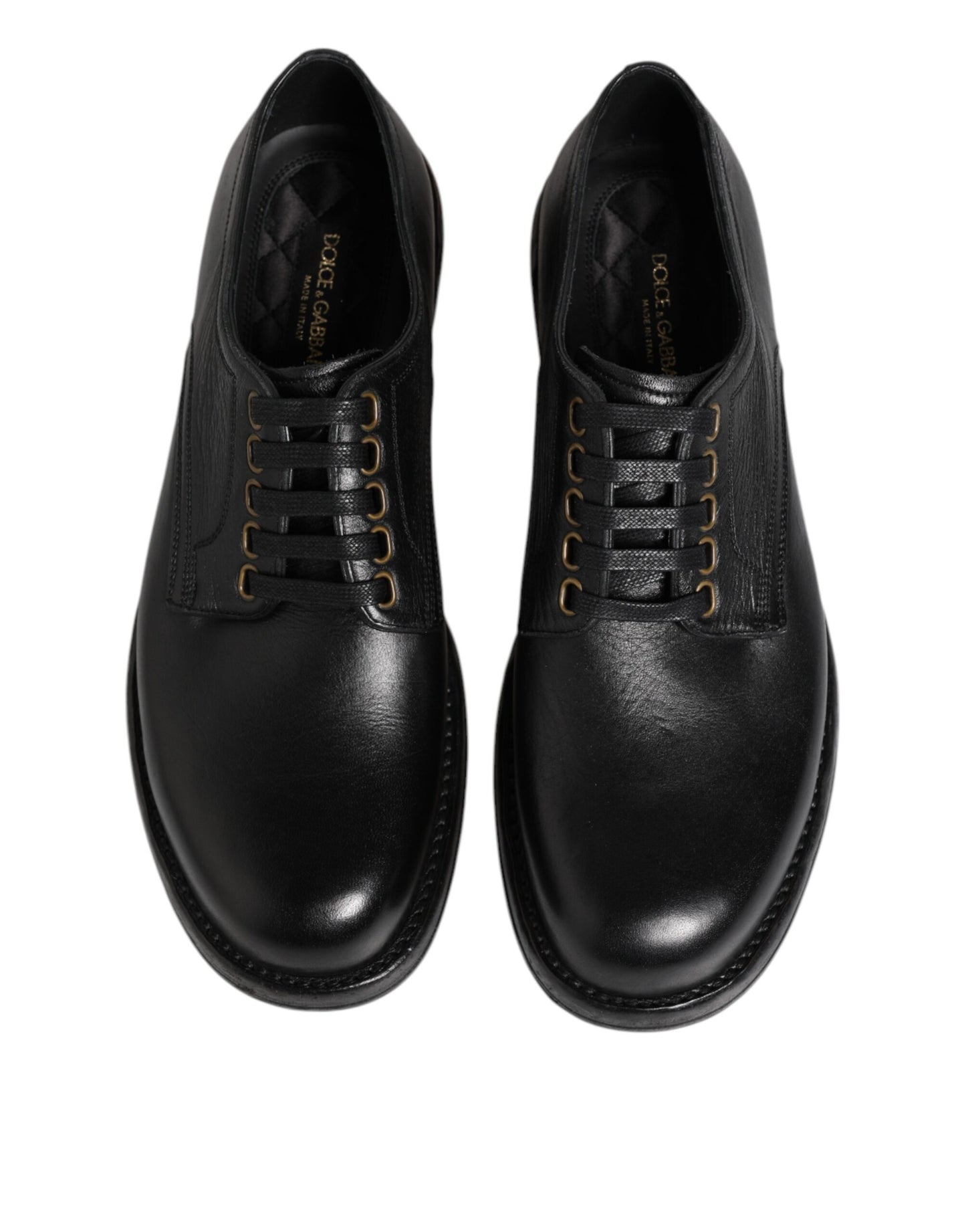 Zapatos formales Derby de cuero negro con cordones