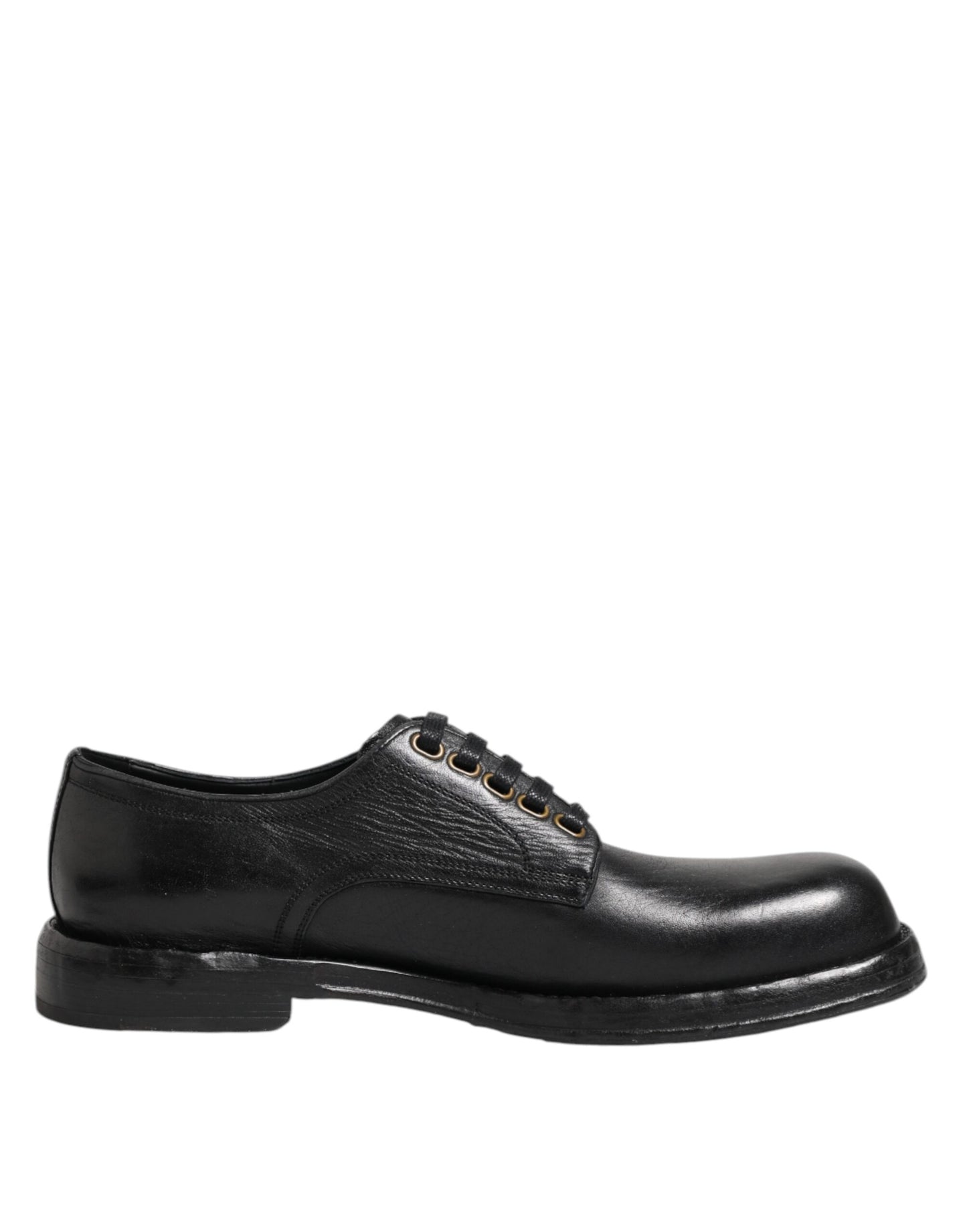 Zapatos formales Derby de cuero negro con cordones