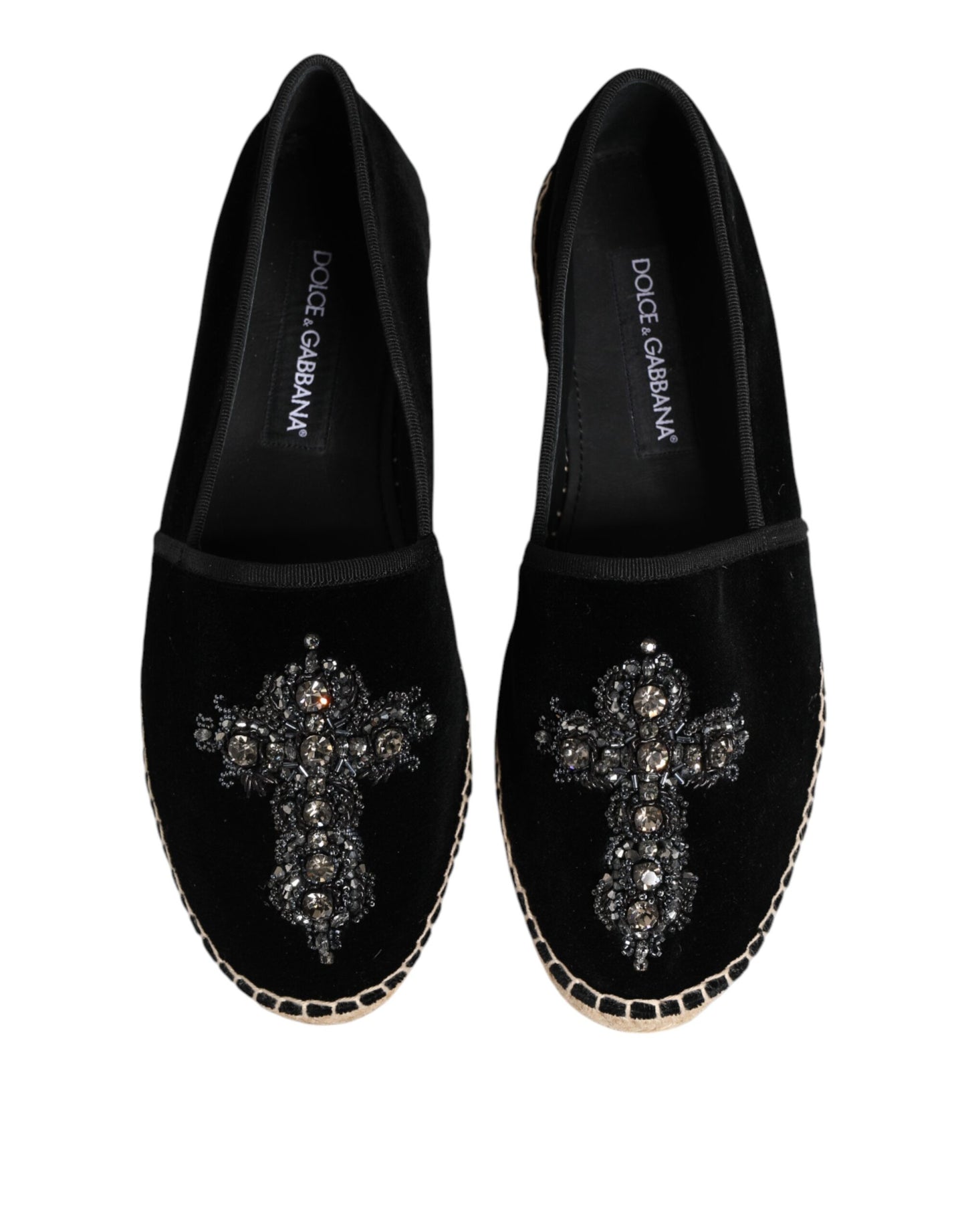 Alpargatas sin cordones con cristales de Black Cross