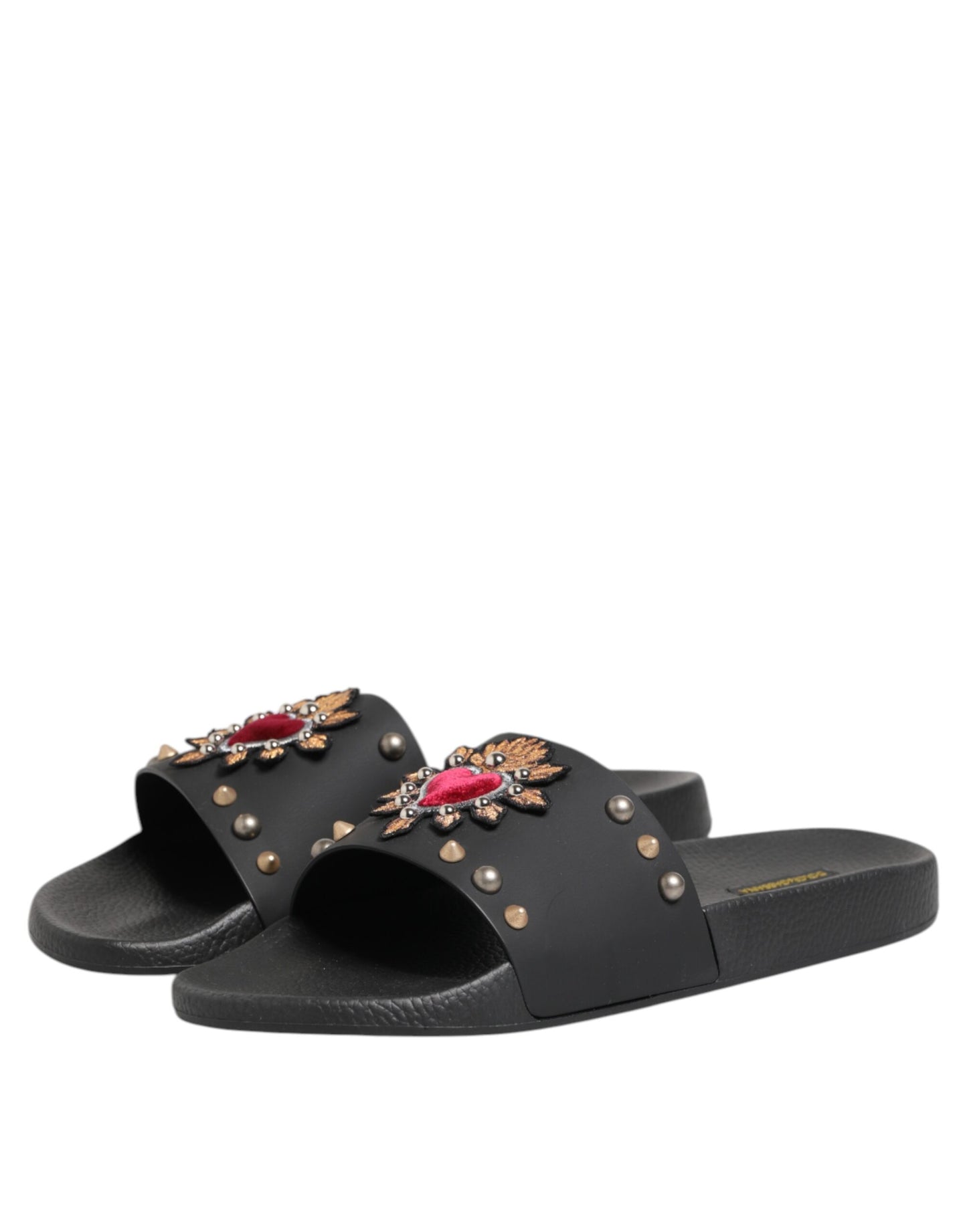 Sandalias de goma negras Sacred Heart para hombre, zapatos de playa