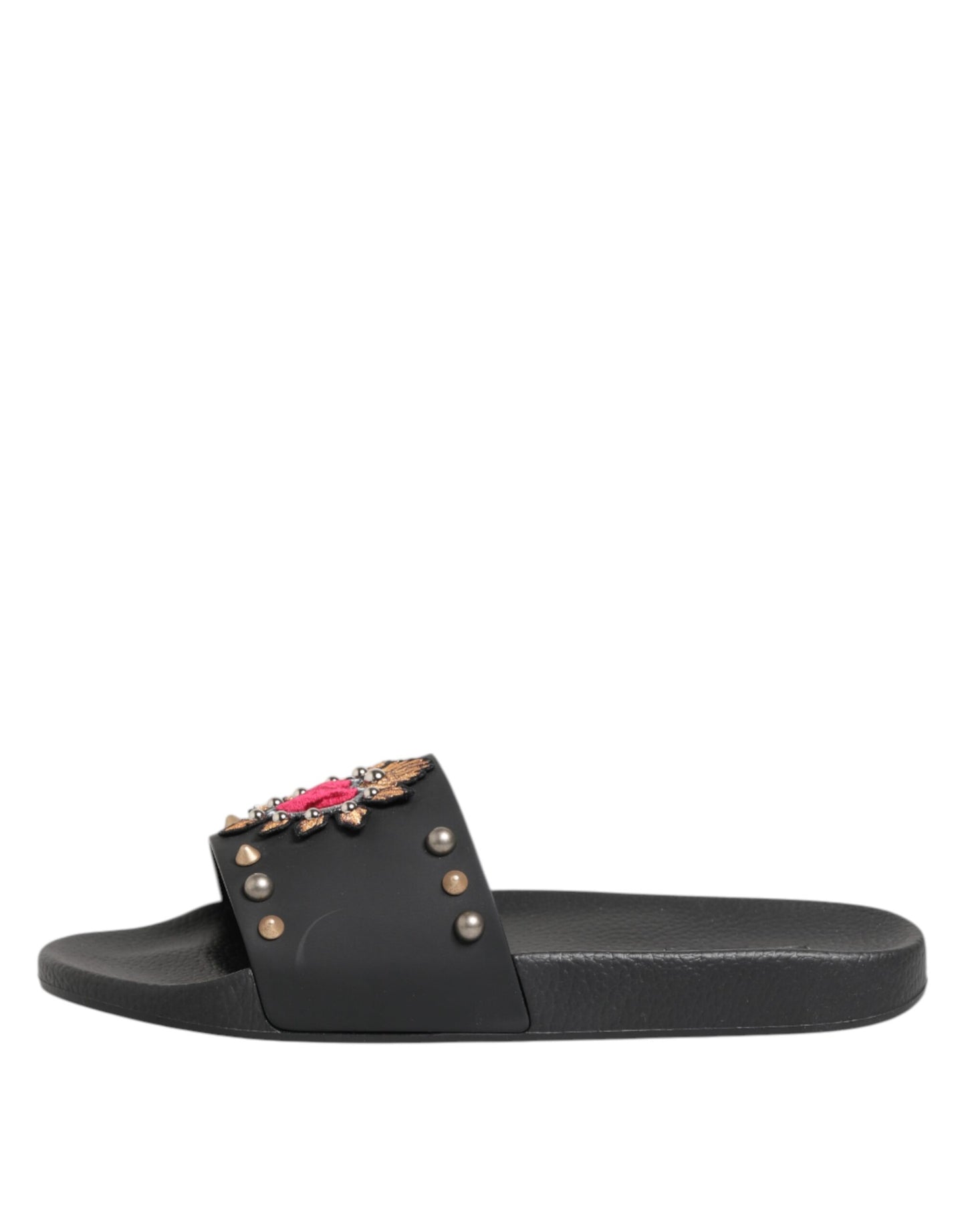 Sandalias de goma negras Sacred Heart para hombre, zapatos de playa