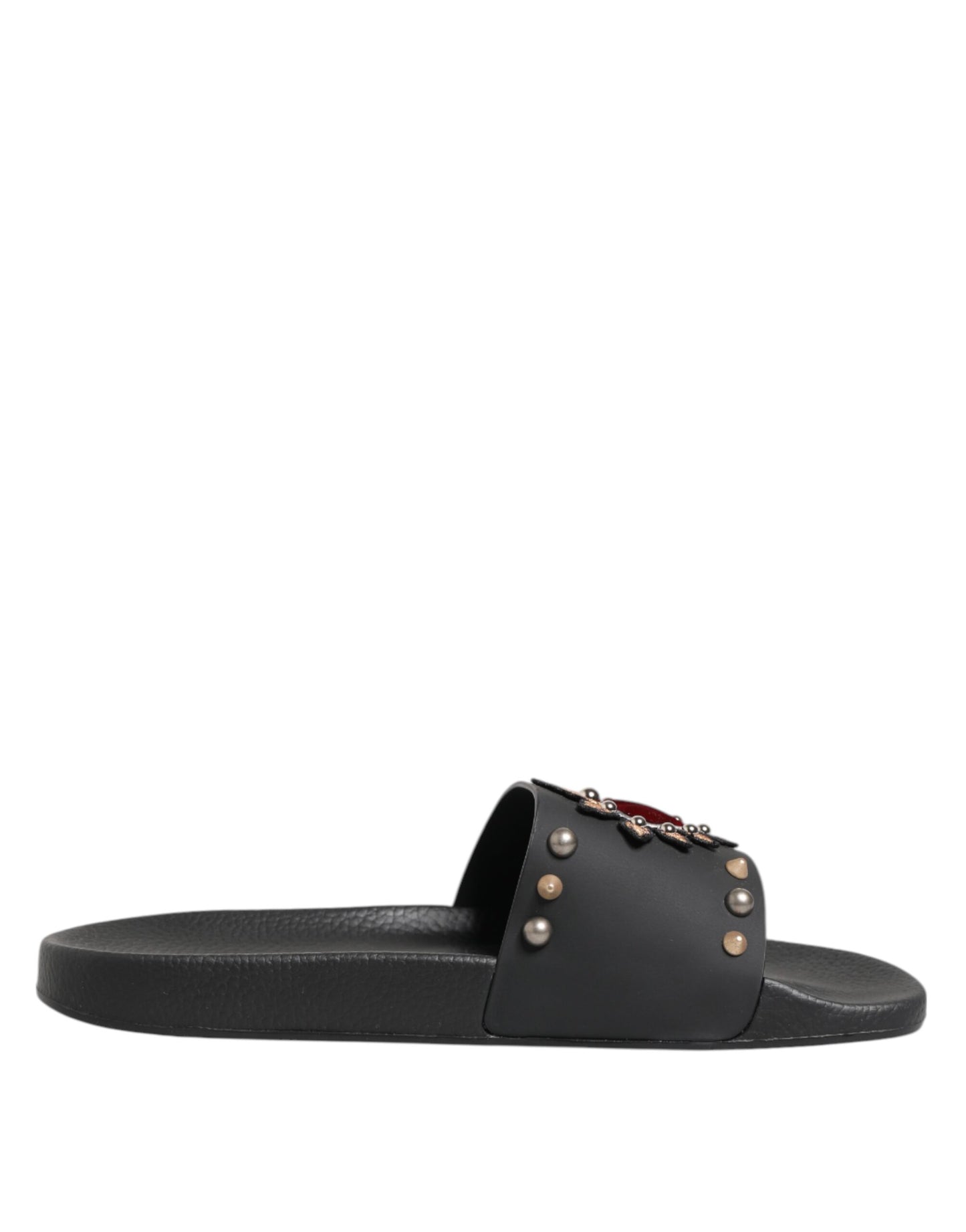 Sandalias de goma negras Sacred Heart para hombre, zapatos de playa