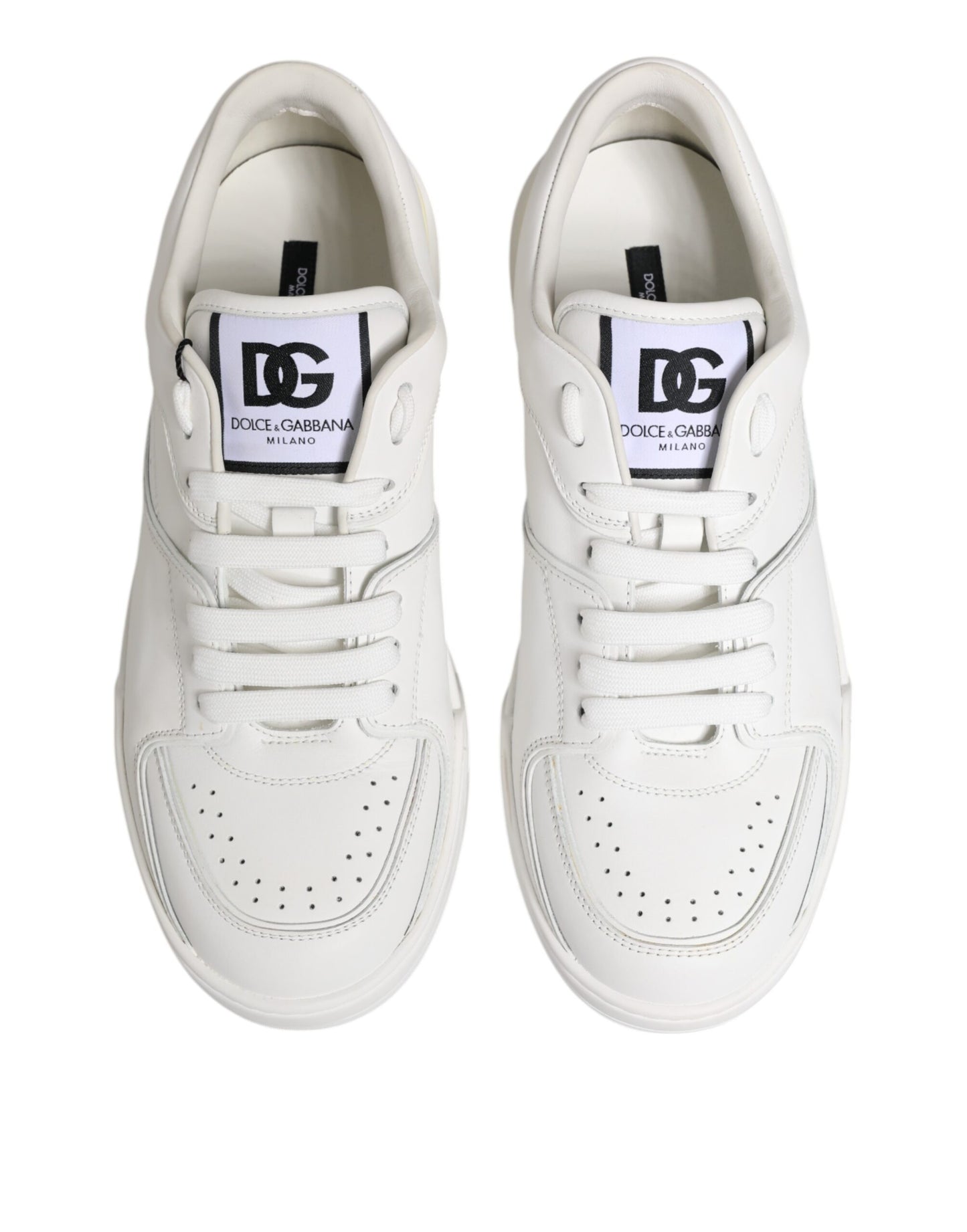 Zapatillas bajas de cuero blanco Miami