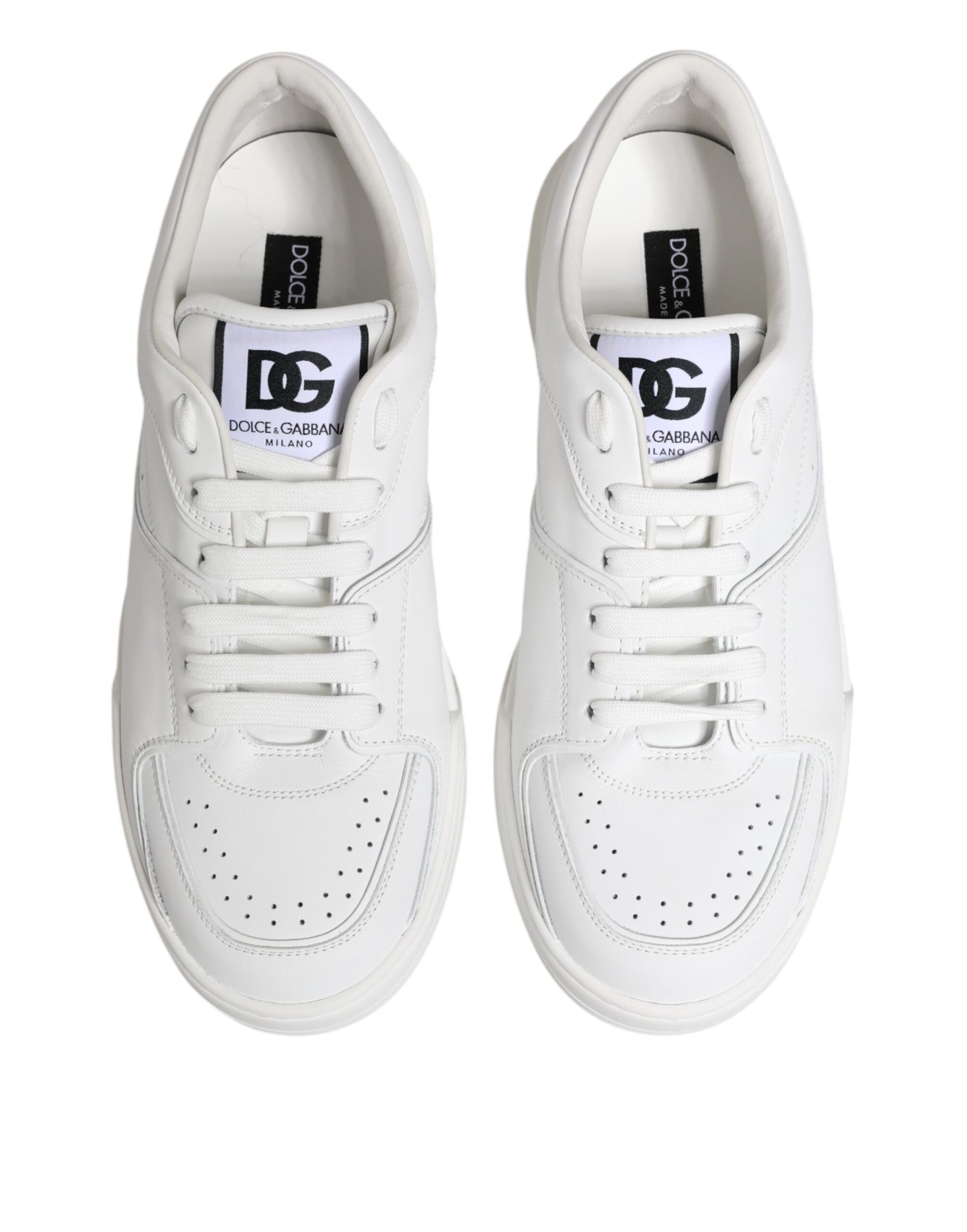 Zapatillas bajas de cuero blanco Miami