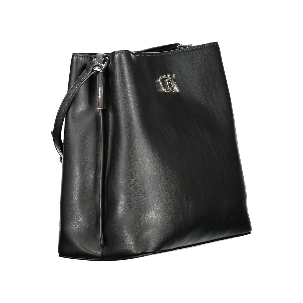 Sac à main en polyester noir
