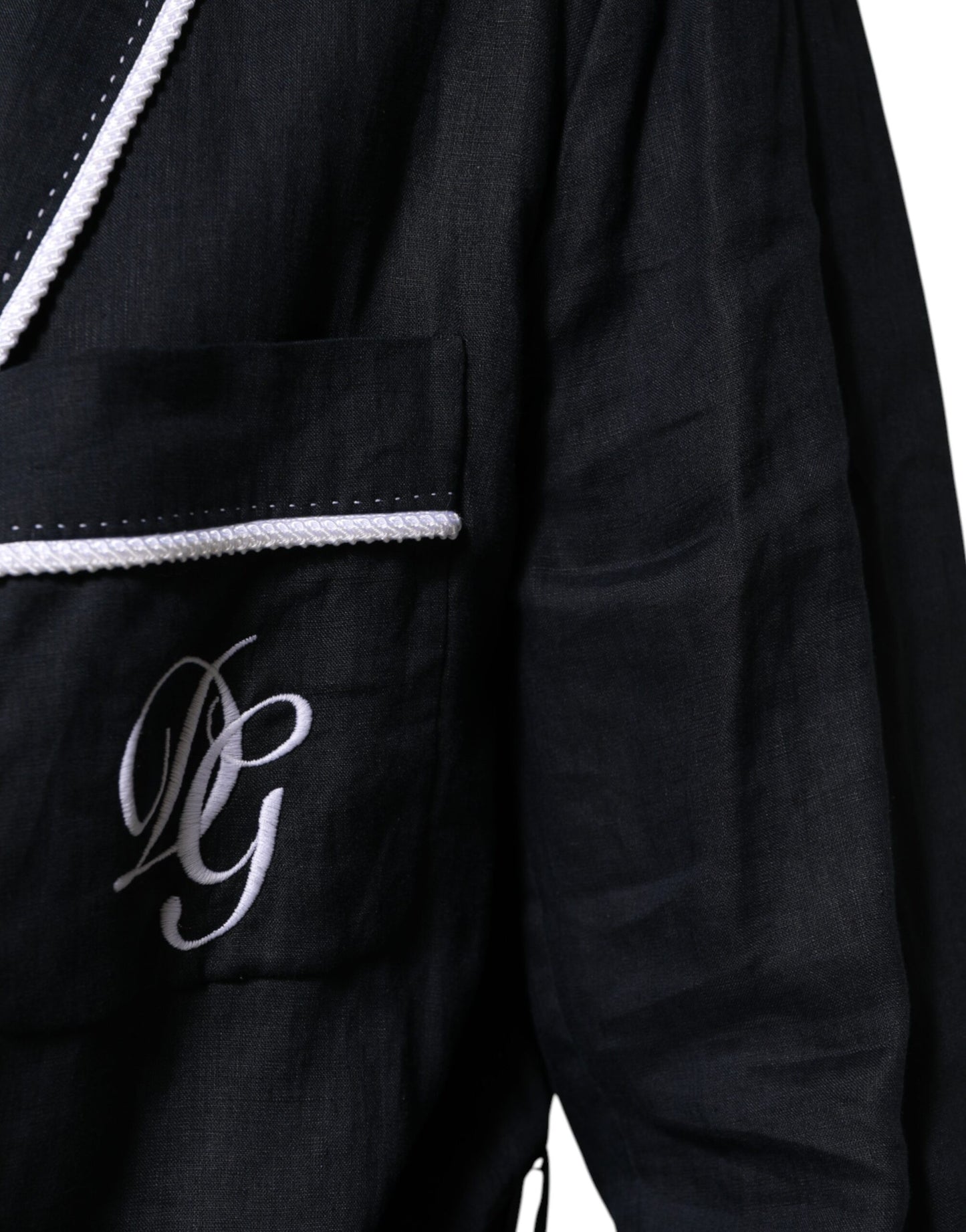 Chaqueta azul oscuro con bordado DG, bata y blazer