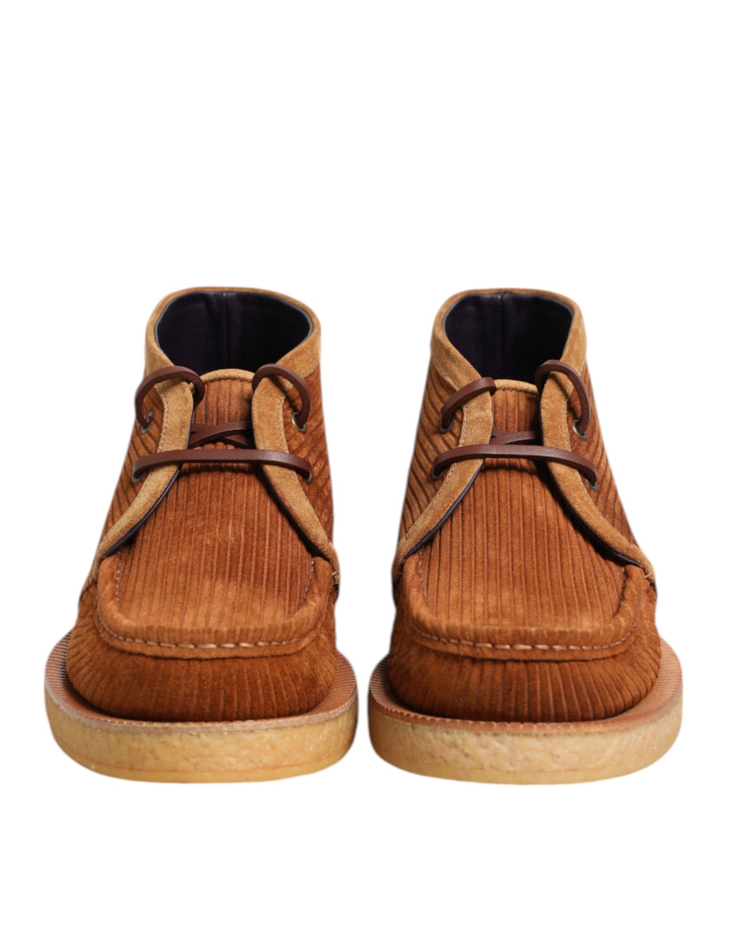 Bottines en daim et nubuck marron