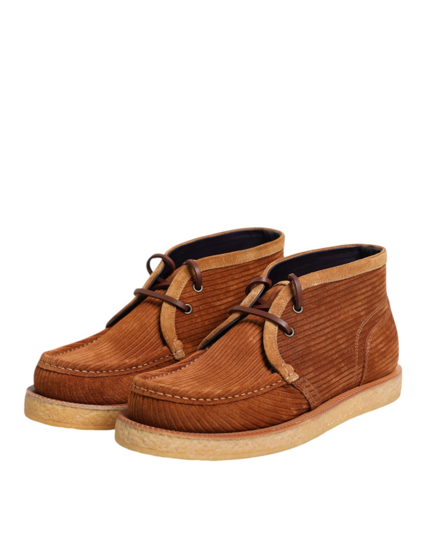 Bottines en daim et nubuck marron