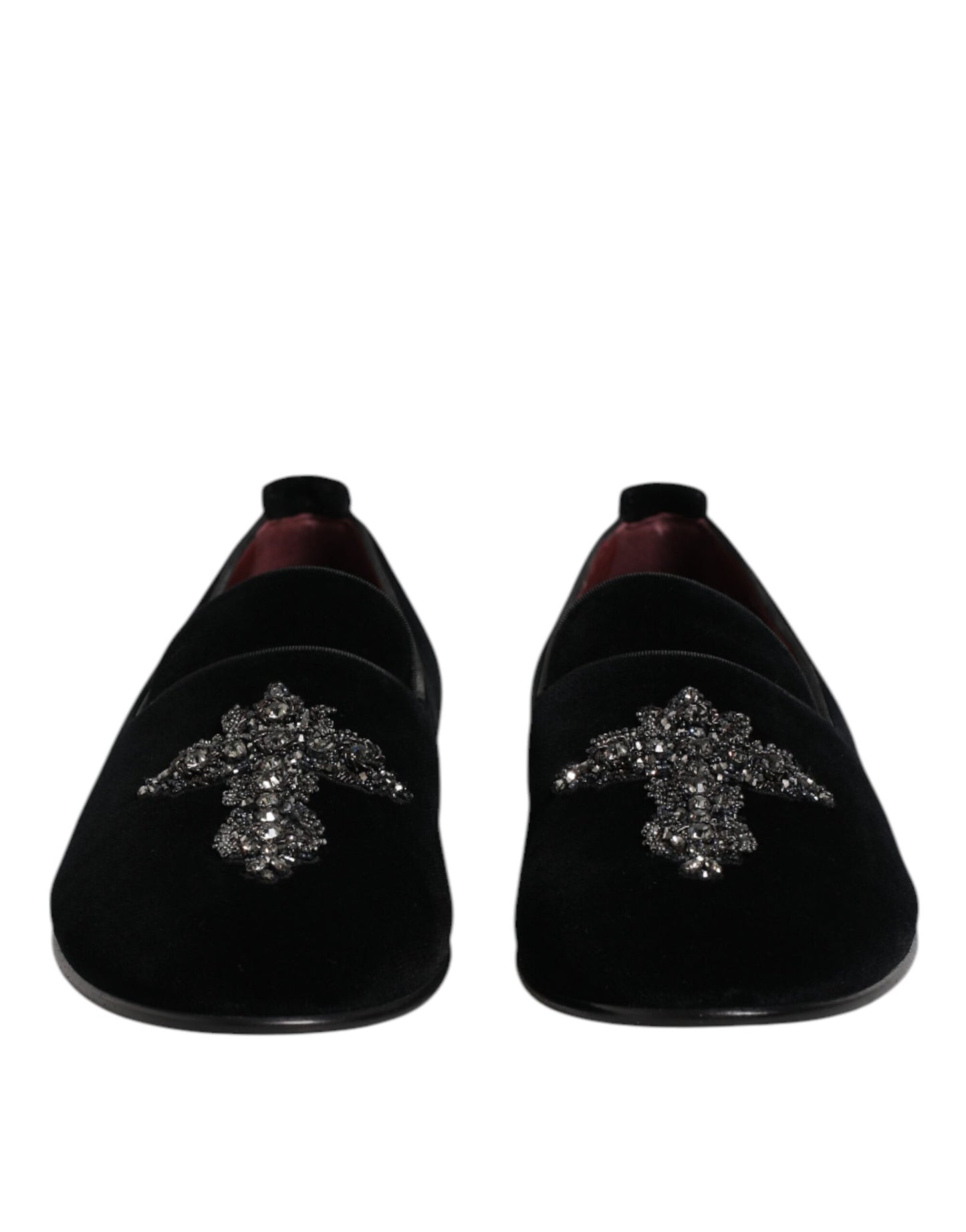Mocassins à enfiler en daim noir croisé