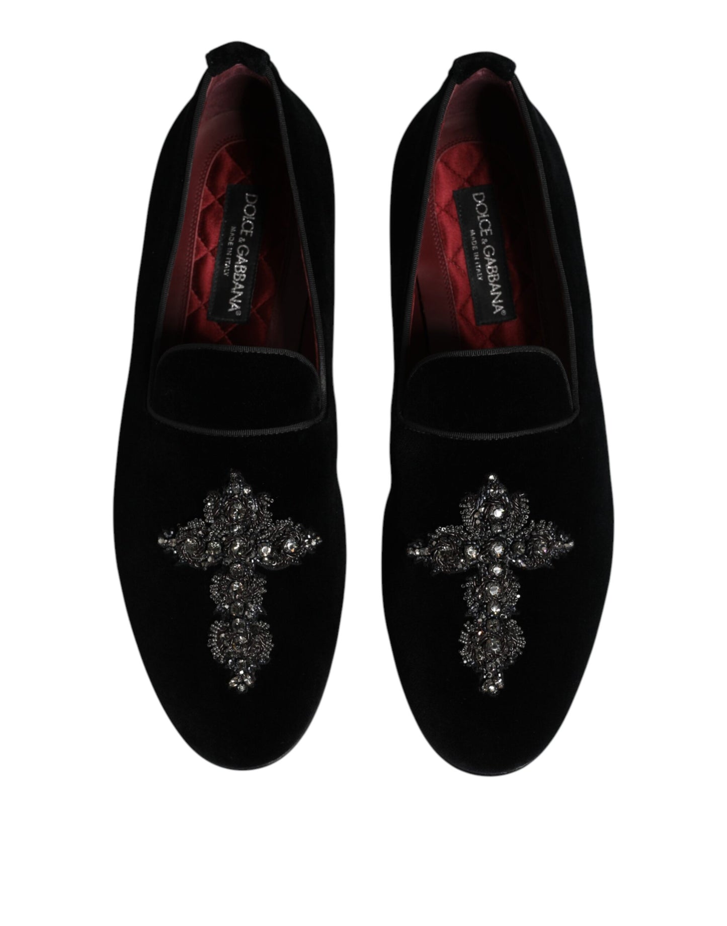 Mocassins à enfiler en daim noir croisé