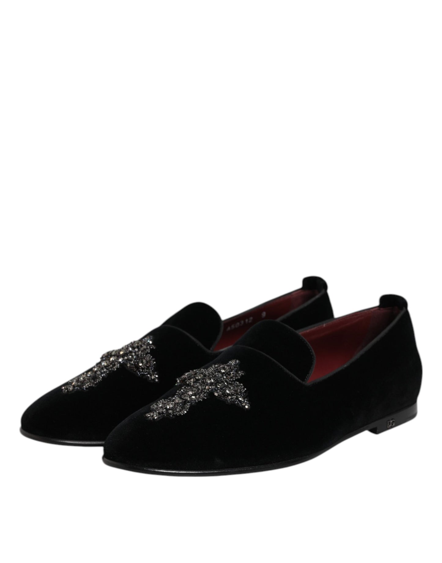 Mocassins à enfiler en daim noir croisé