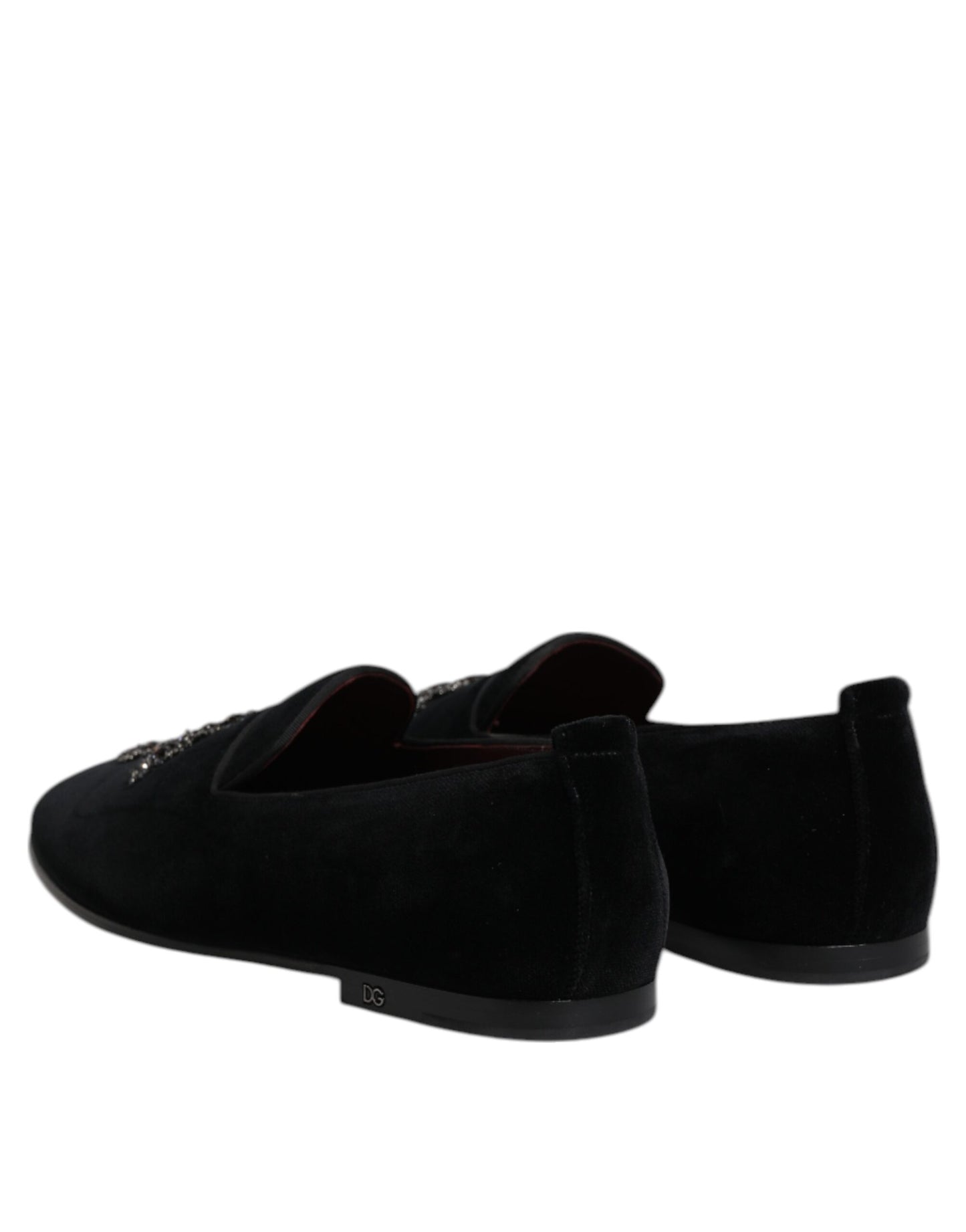 Mocassins à enfiler en daim noir croisé