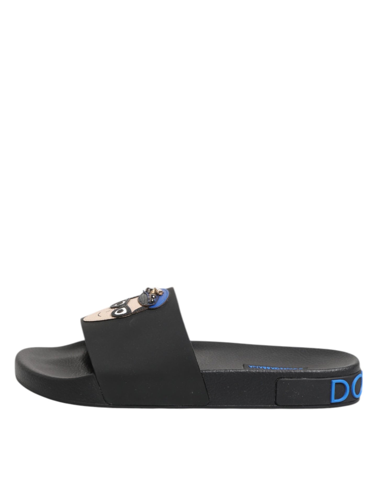 Sandalias de cuero negro, zapatos planos para la playa