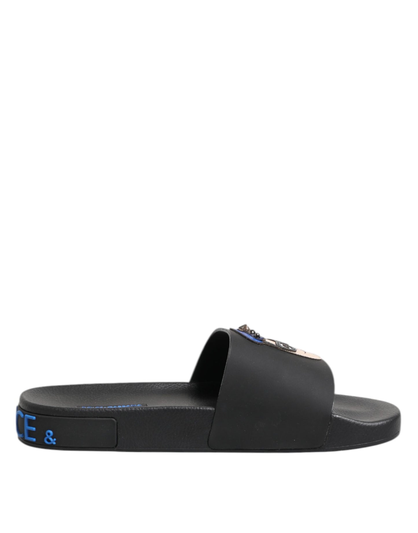 Sandalias de cuero negro, zapatos planos para la playa
