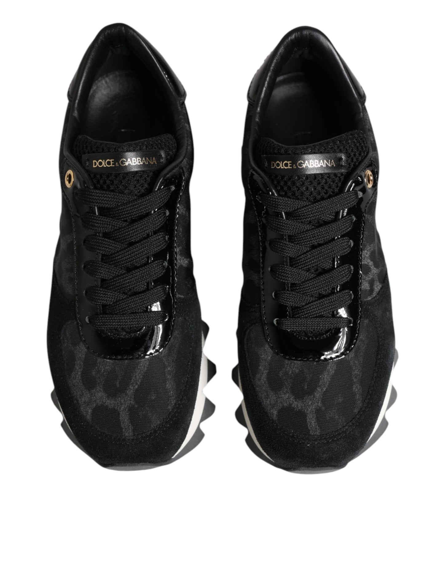 Zapatillas bajas de leopardo en negro y gris
