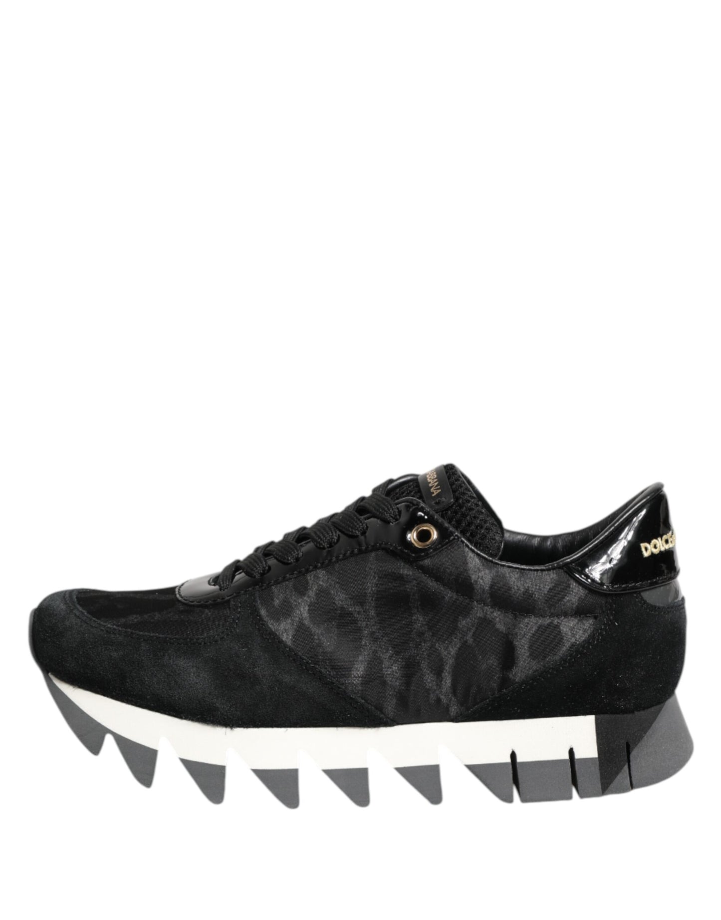 Zapatillas bajas de leopardo en negro y gris