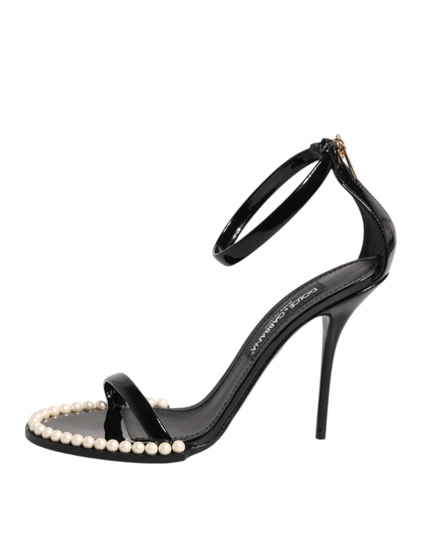 Sandalias negras adornadas con perlas KEIRA